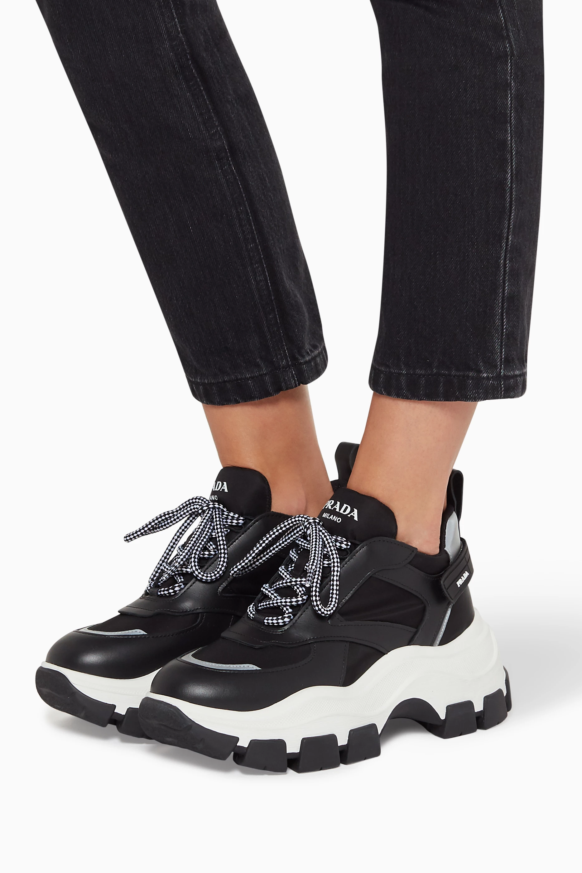 Prada block chunky sneakers clearance