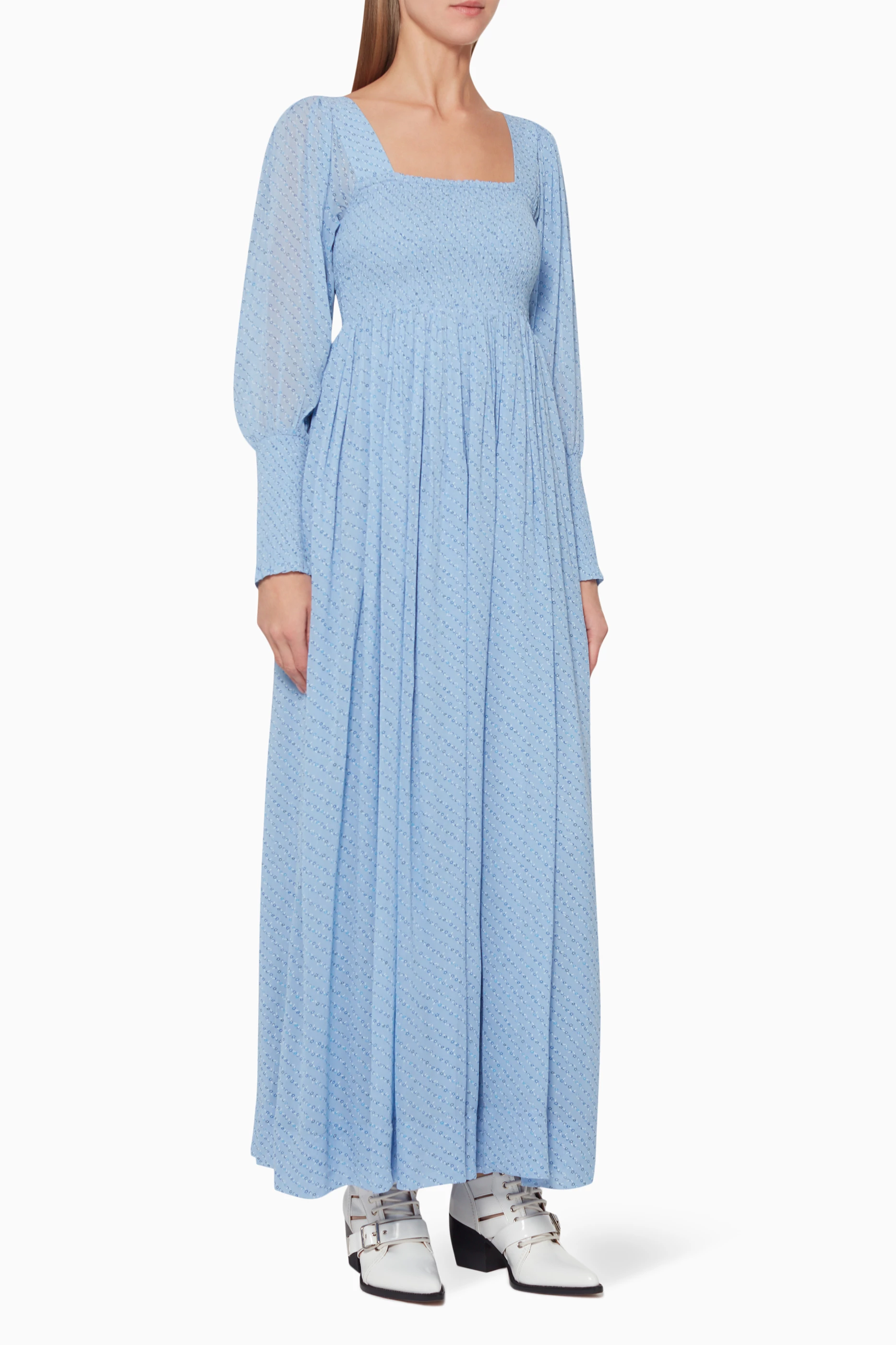 Ganni georgette maxi dress clearance