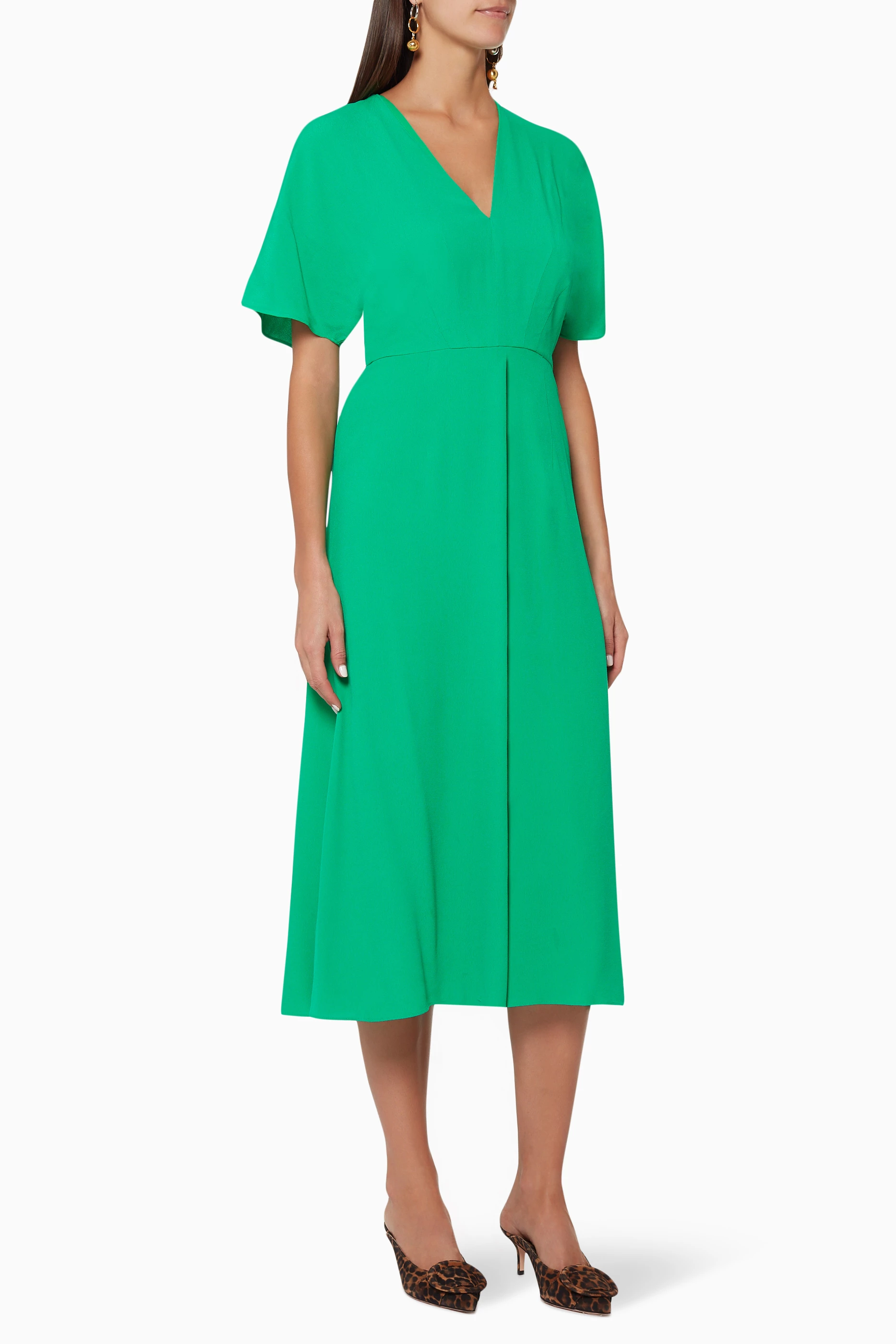 Buy WHISTLES Green Zelena Open Back Midi Dress for Women in Saudi