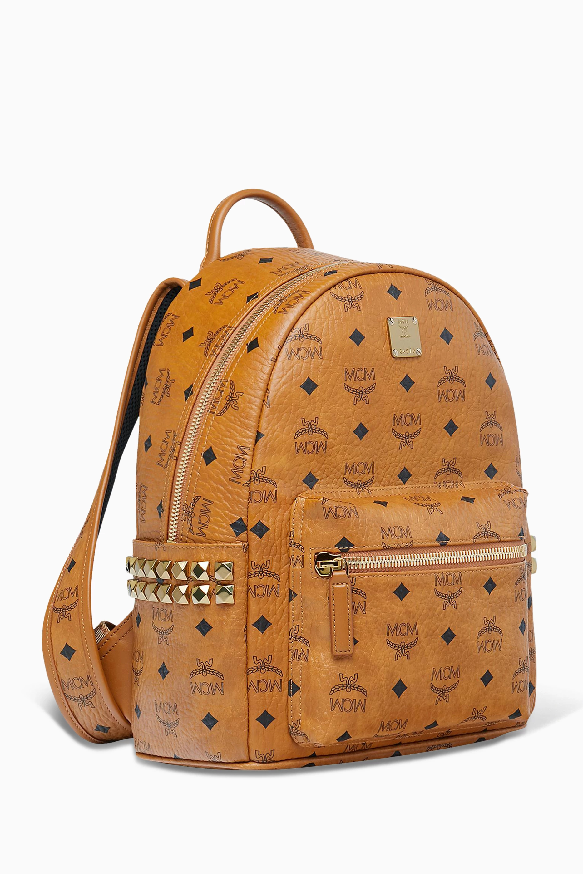 Tan deals mcm backpack