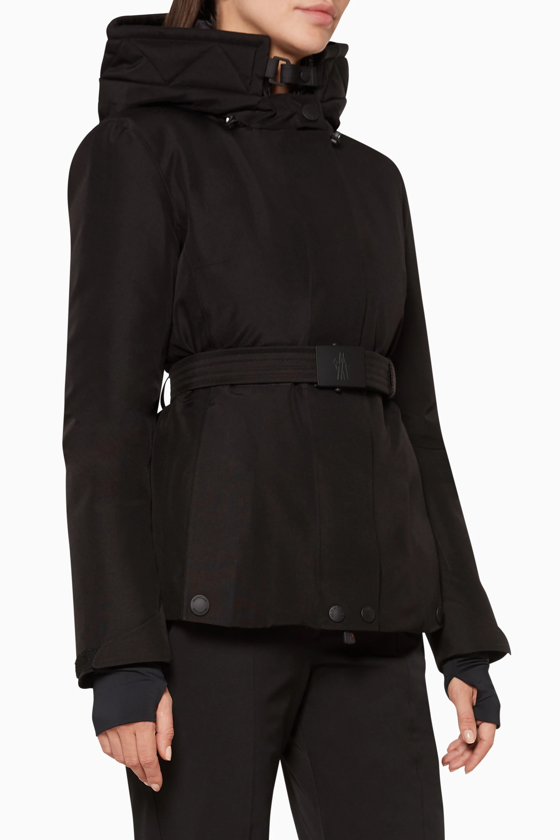 Buy Moncler Black Laplance Giubbotto Belted Puffer Jacket for