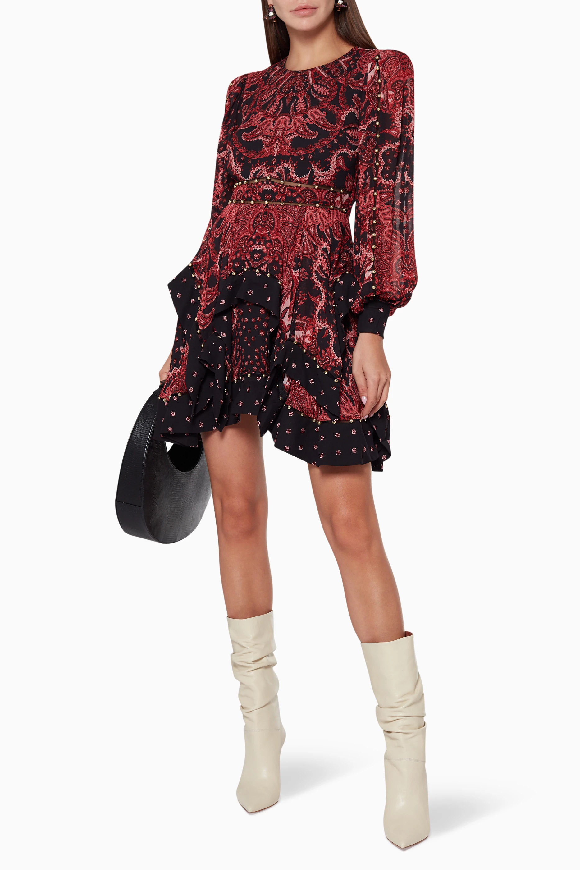 Buy THURLEY Red Black Magic Mini Dress for Women in Saudi Ounass