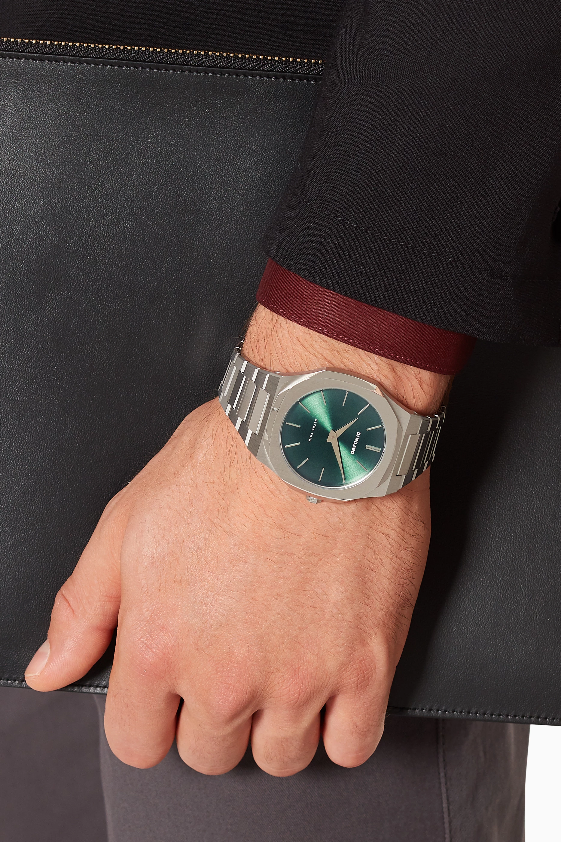 Buy D1 Milano Silver Gems Limited Edition Smeraldo 40mm Watch for