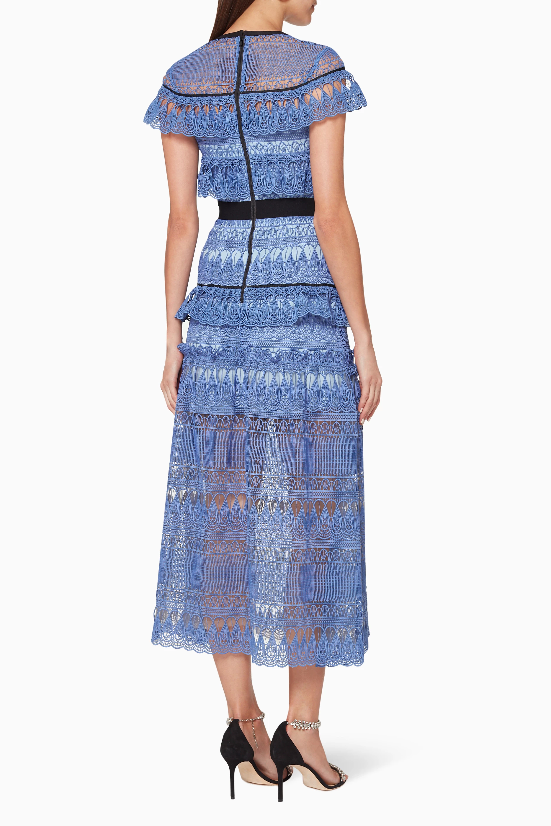 Self portrait teardrop guipure online dress