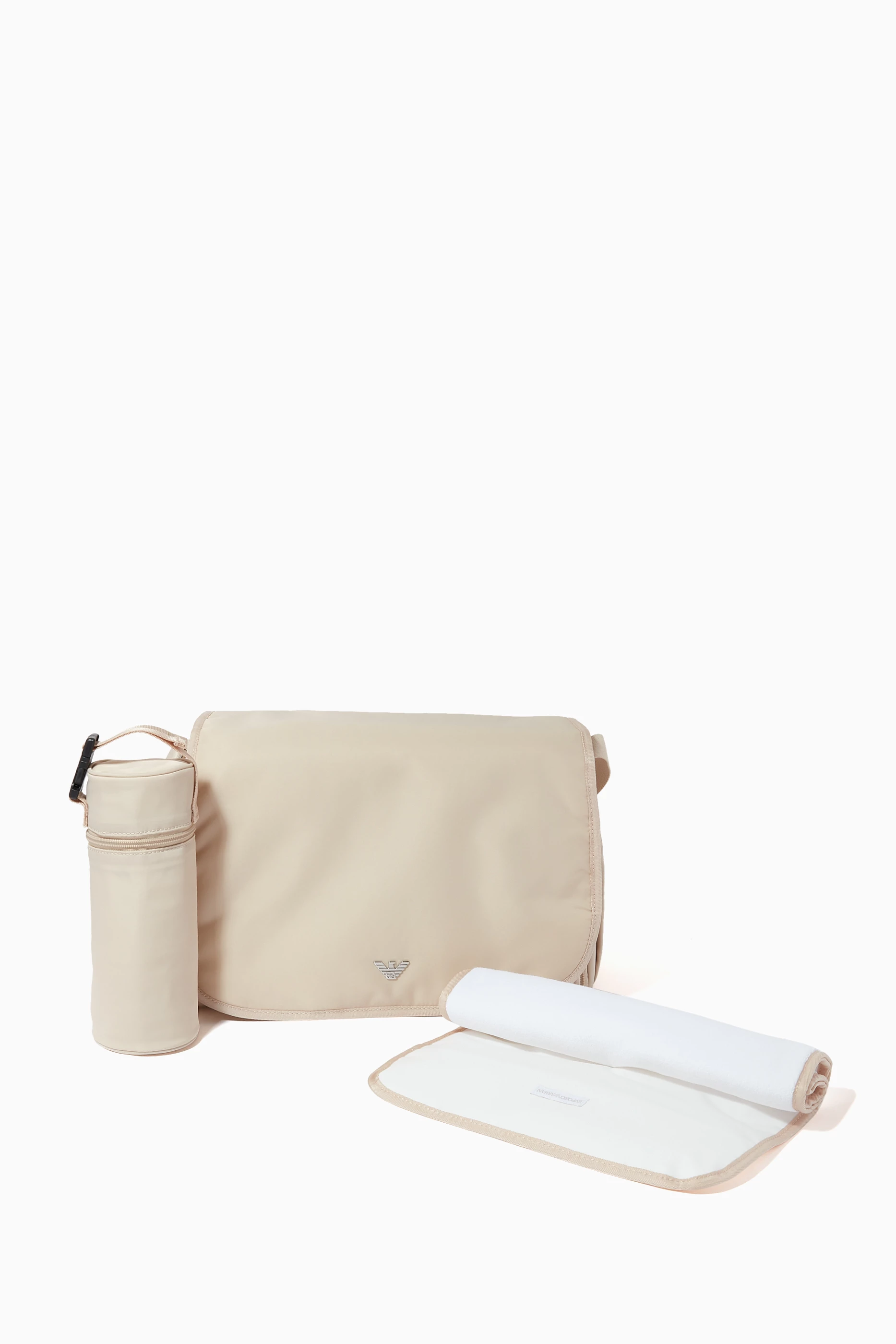 Emporio Armani Beige Logo Baby Changing Bag