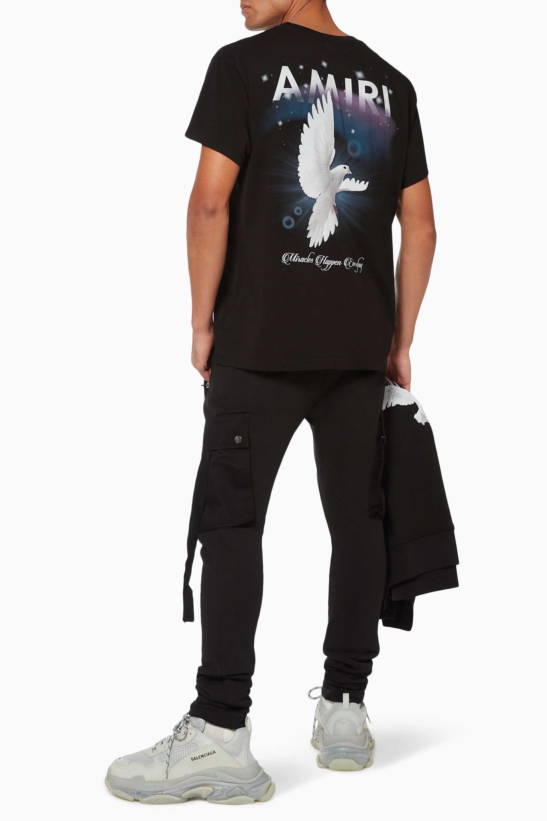 Buy Amiri Black Rainbow Dove T Shirt for Men in Saudi Ounass