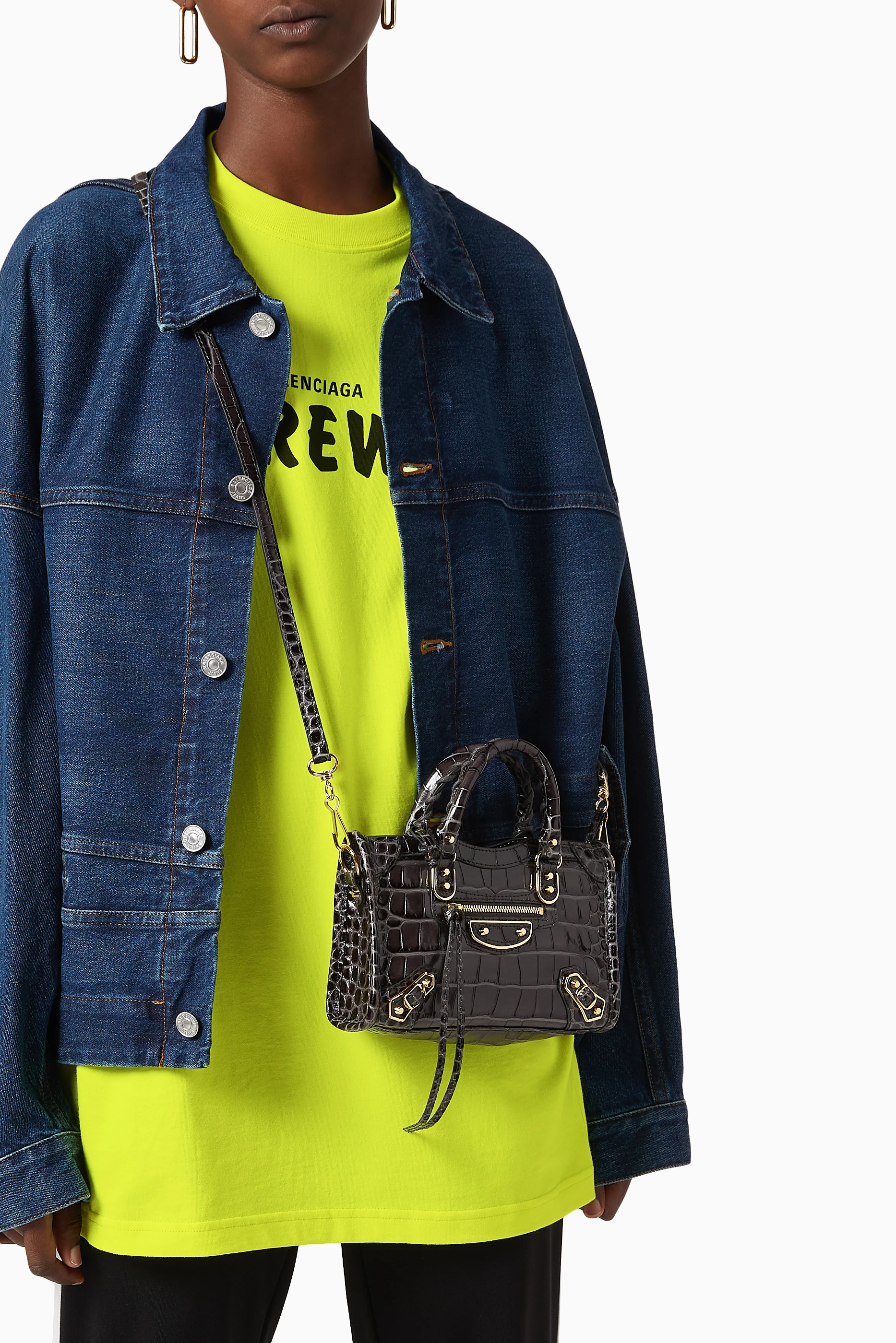 Balenciaga classic metallic edge nano city aj crossbody hot sale bag