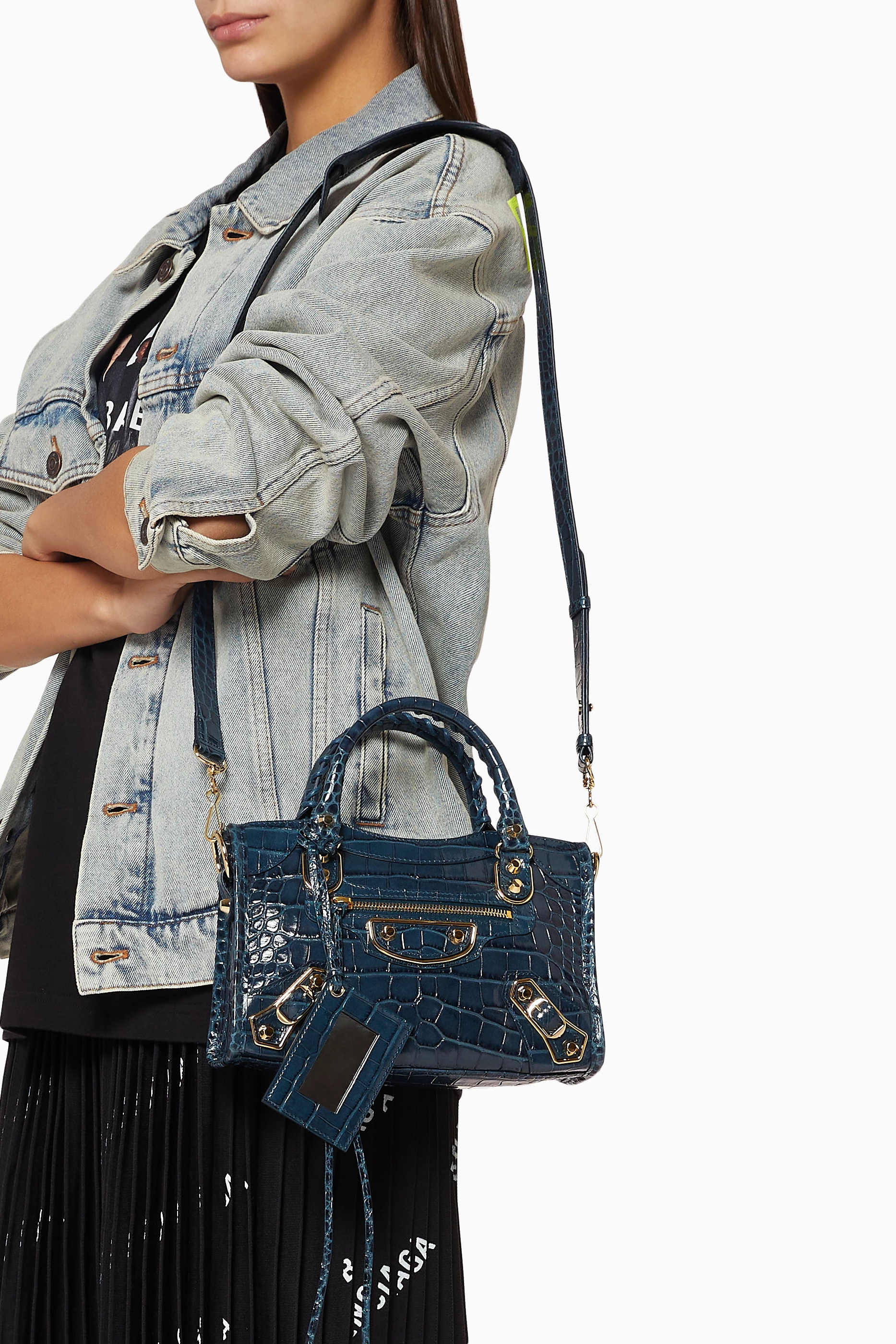Balenciaga mini city croc outlet