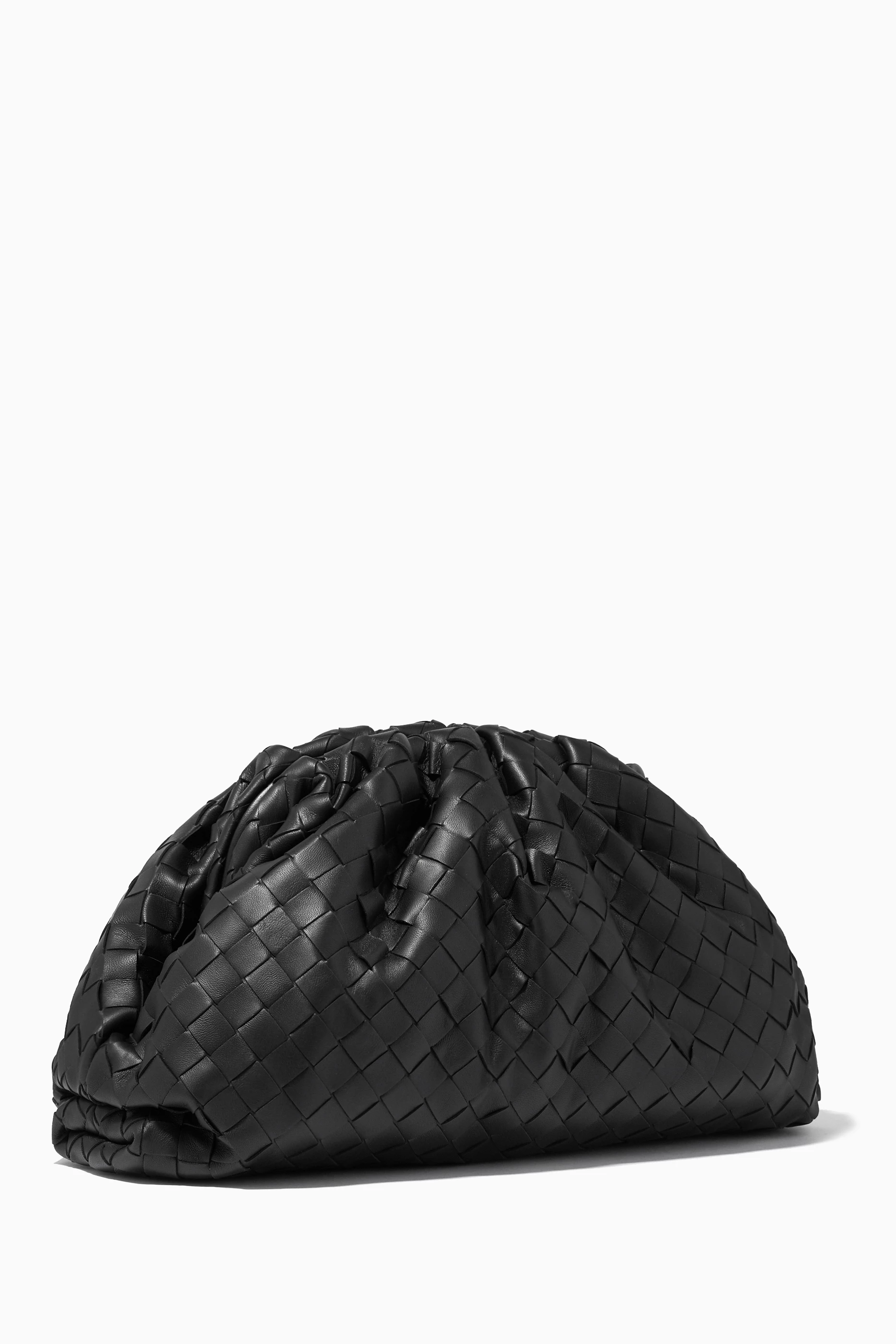Buy Bottega Veneta Black The Pouch Intrecciato Nappa Clutch for