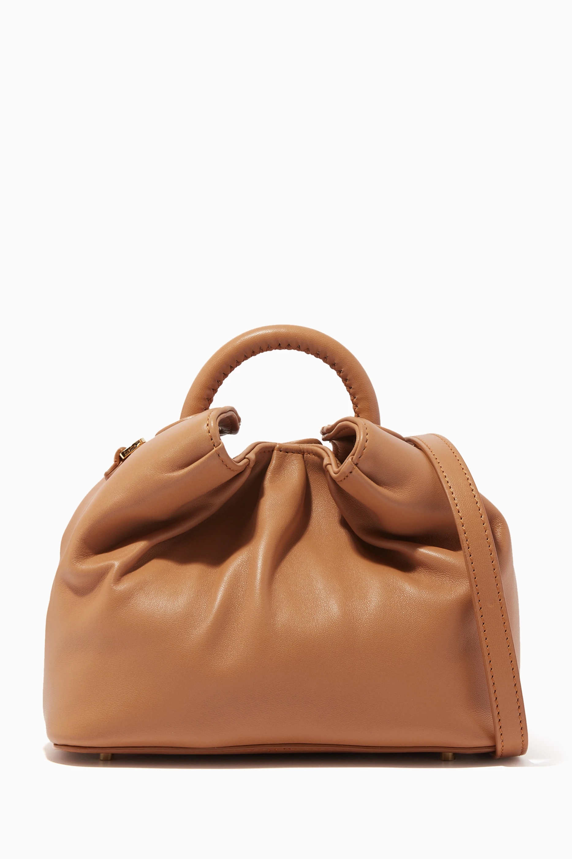 Buy Elleme Neutral Small Dumpling Leather Top Handle Bag Online ...