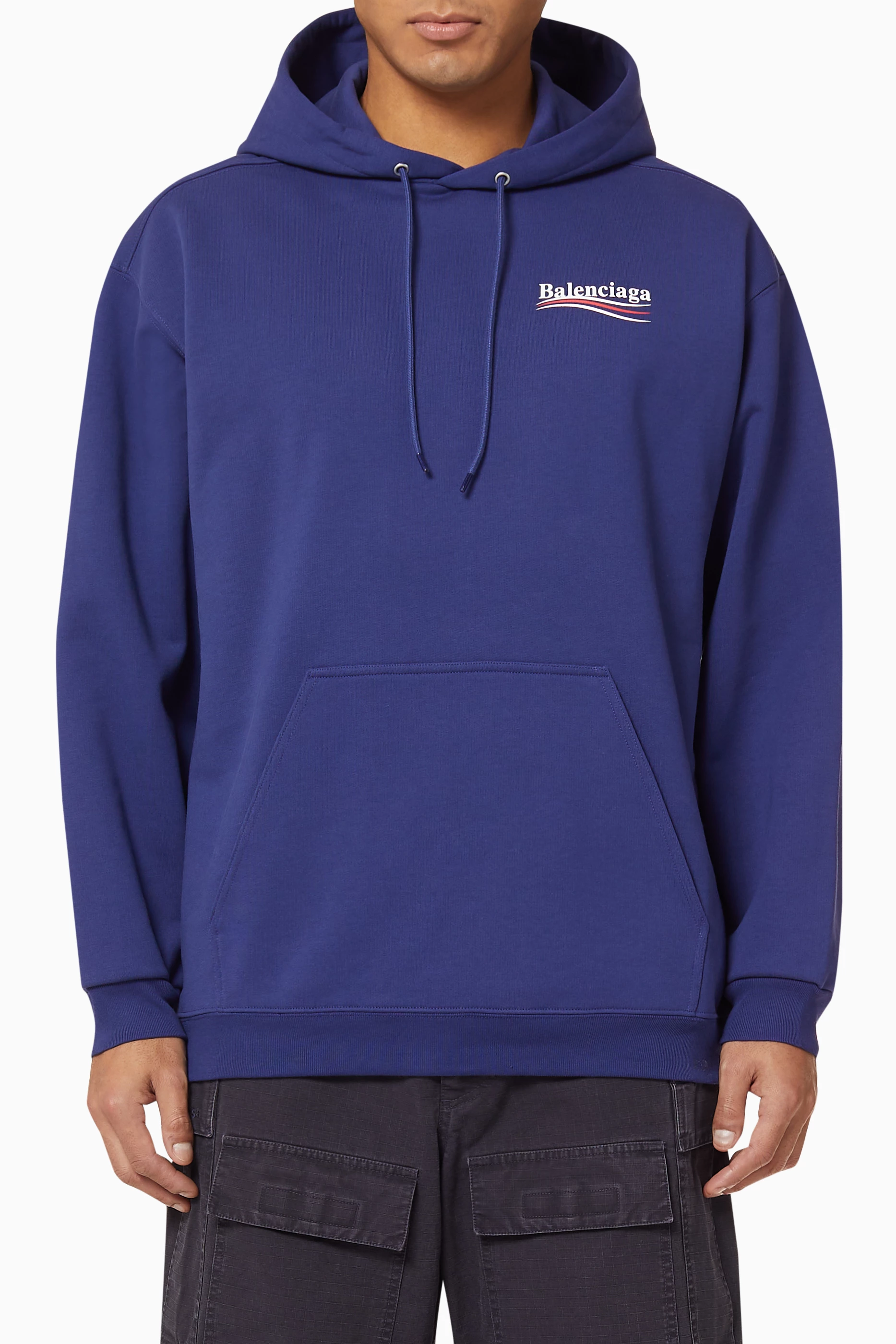 Balenciaga campaign hoodie blue hotsell