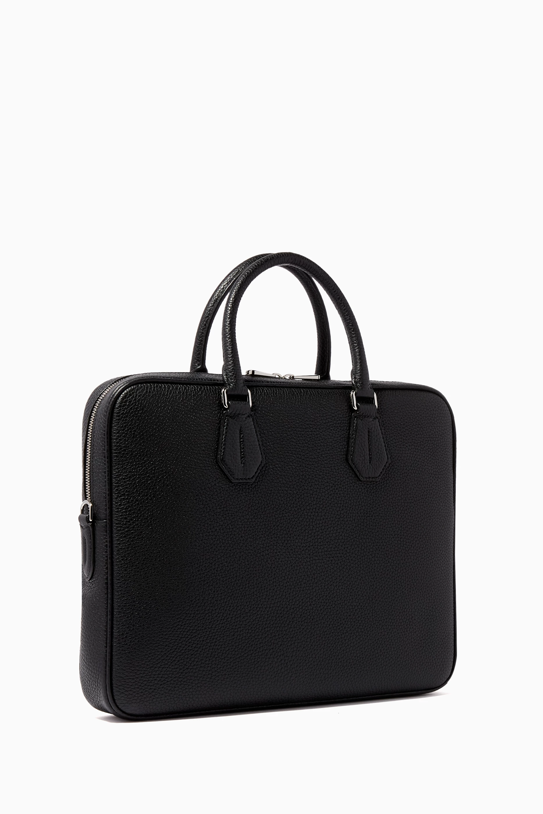 Buy Bally Black Staz Leather Business Bag for Men in Saudi Ounass