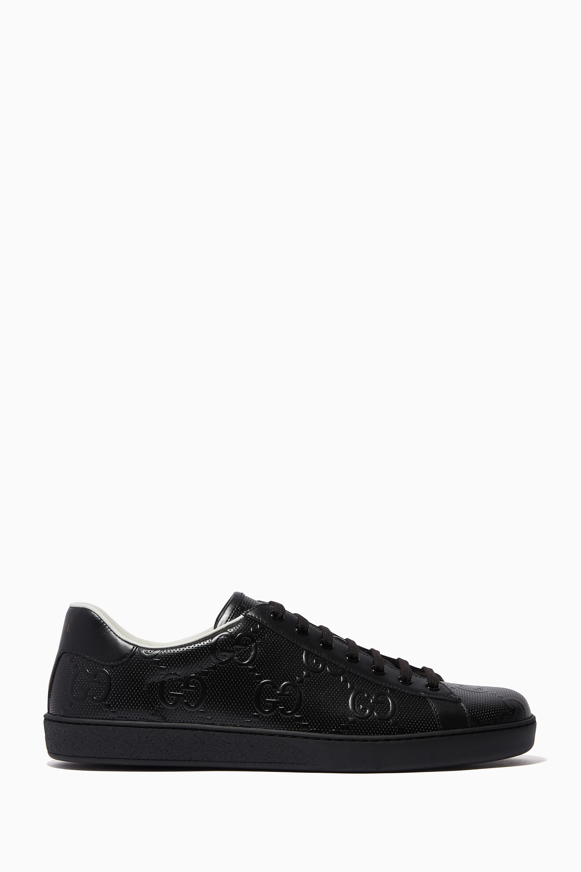 Gucci ace black on feet online