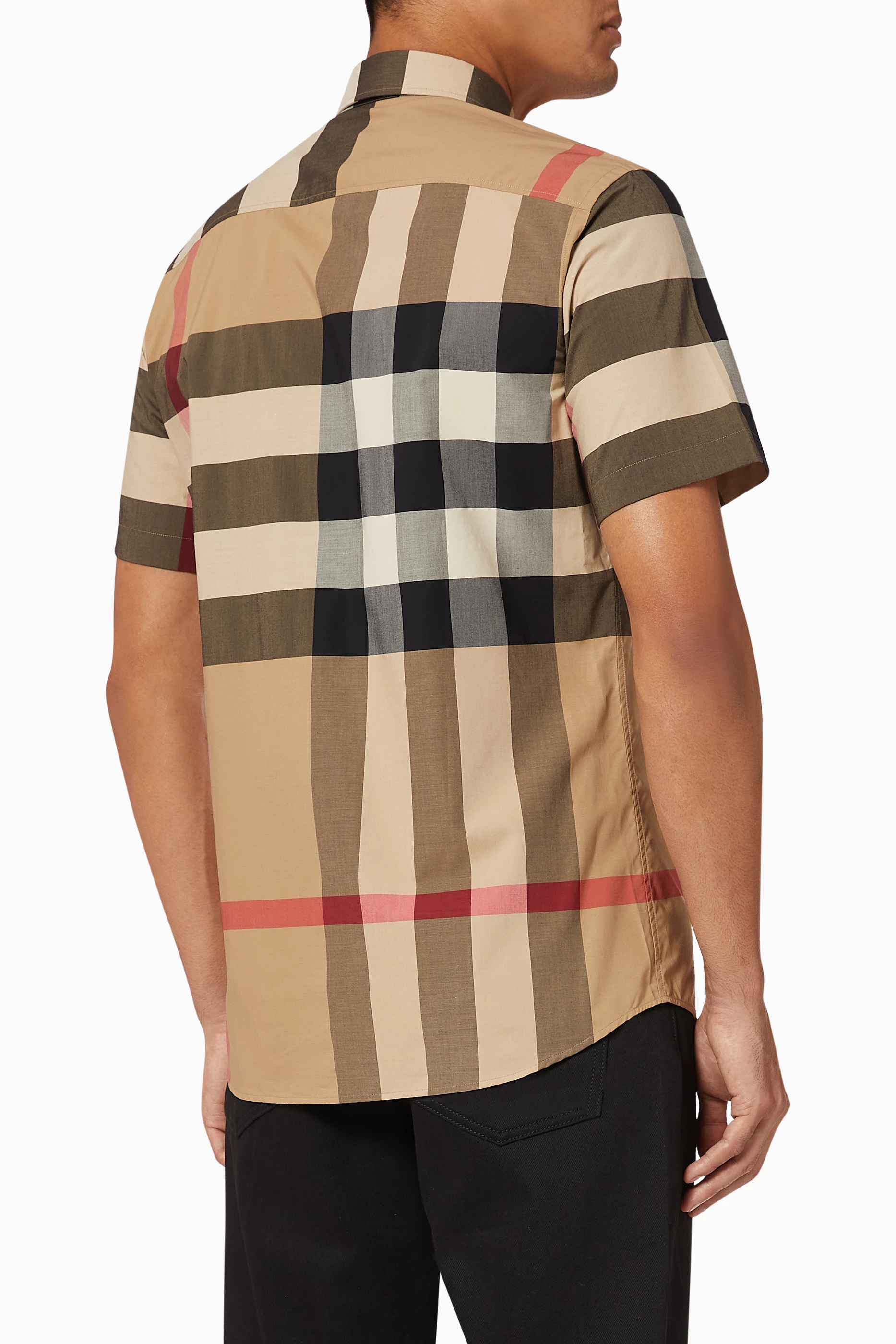 Burberry short sleeve button down shirt deals