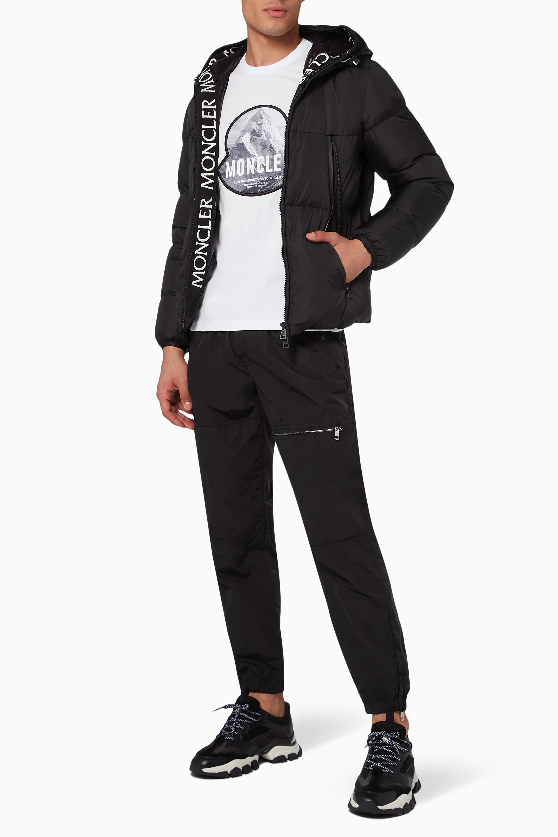 Buy Moncler Black Montcla Logo Tape Down Jacket for Men in Saudi