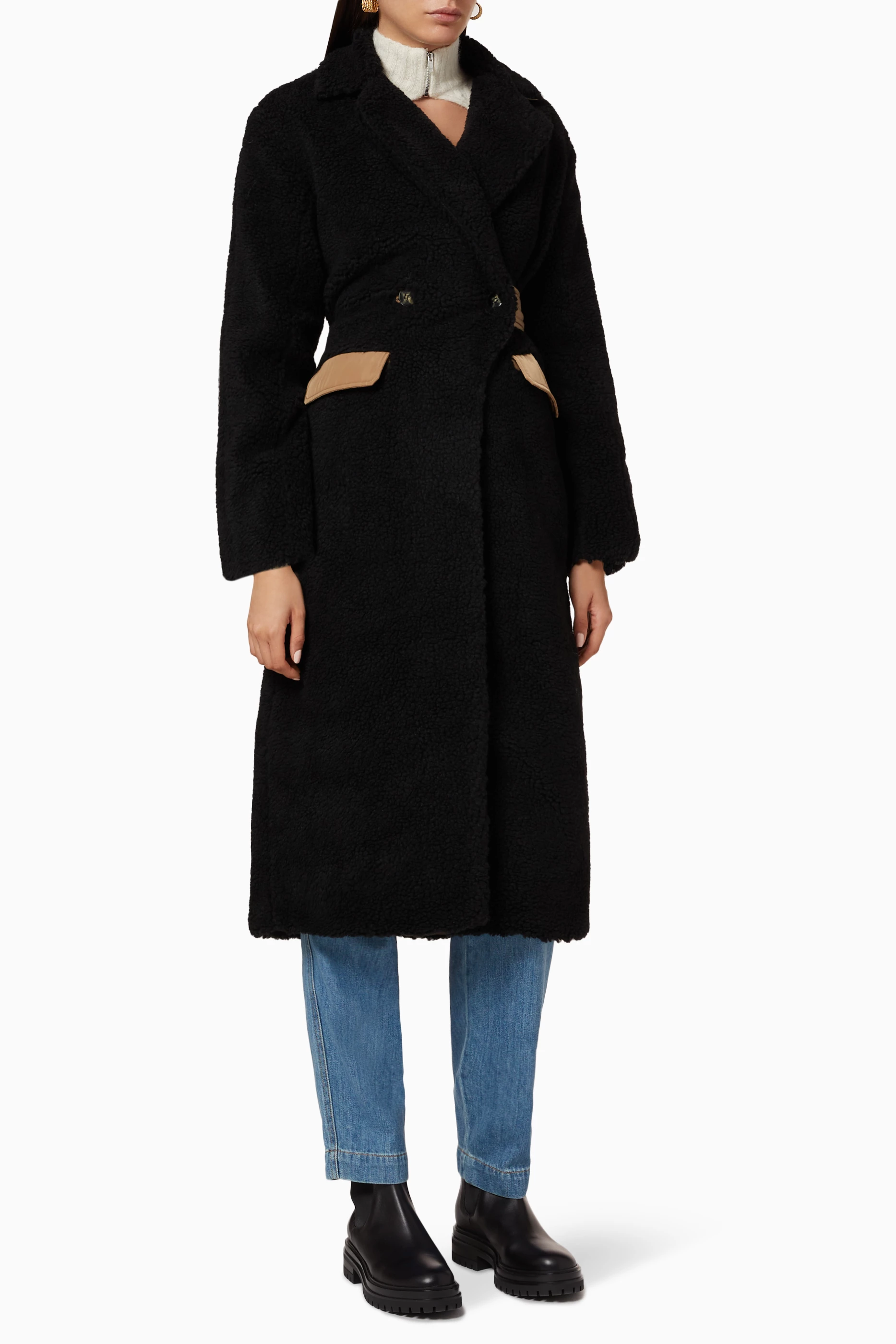 Ganni teddy shop coat