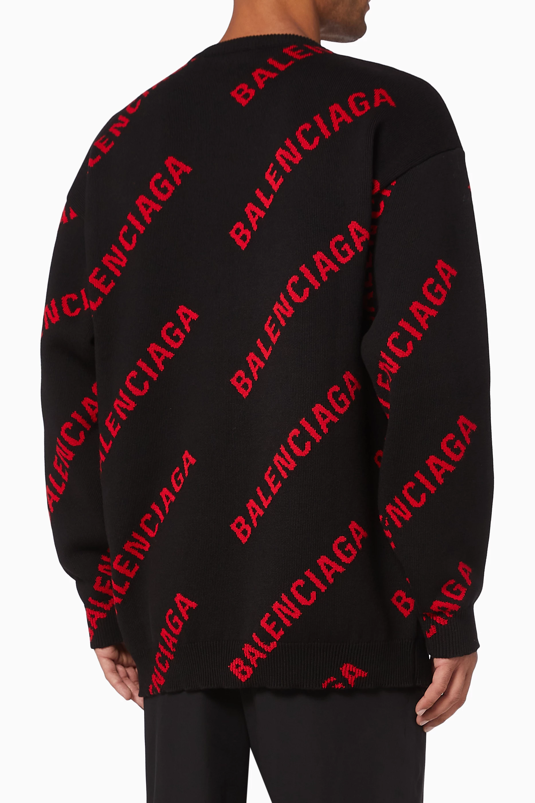 Balenciaga black logo best sale sweater