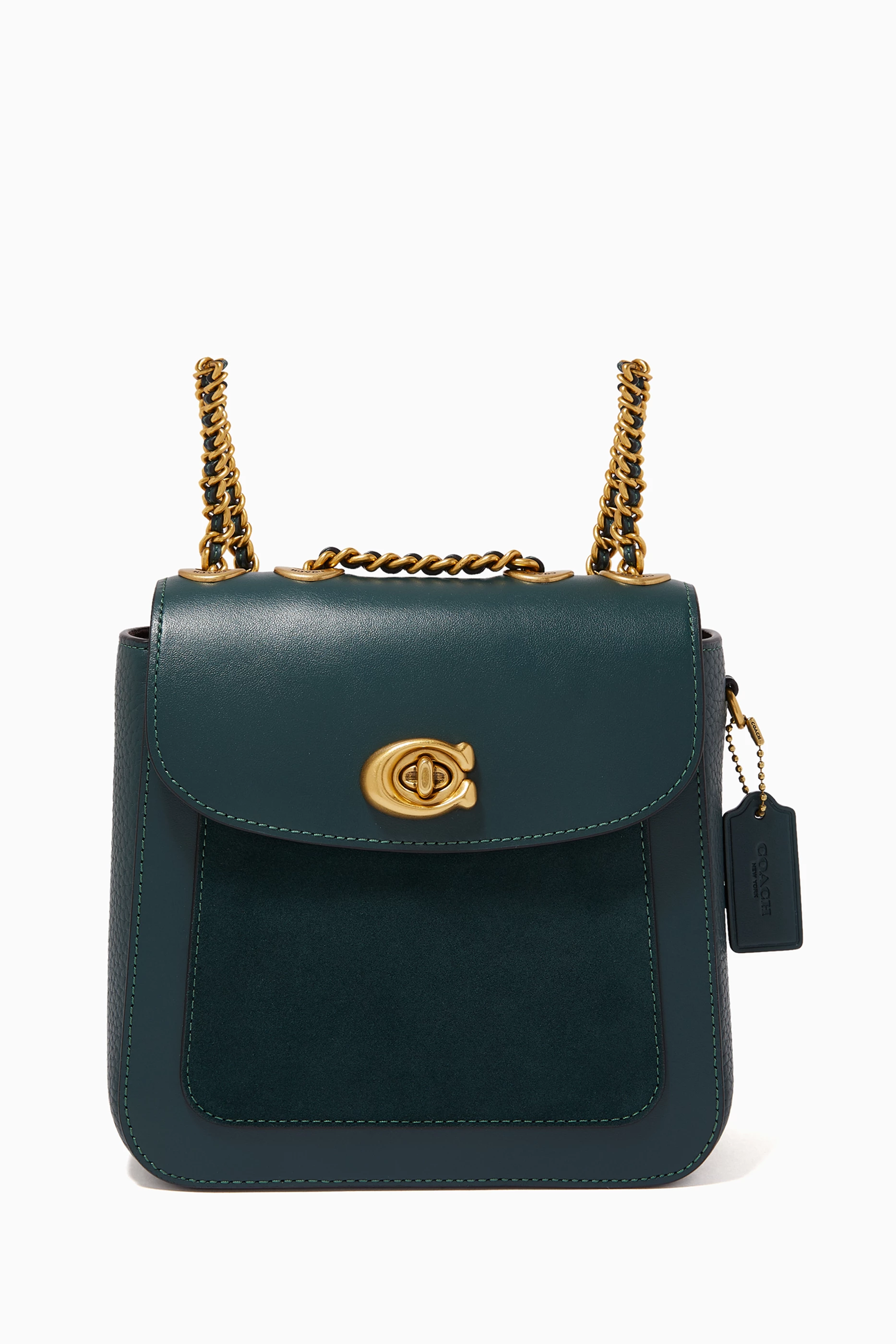Buy Coach Green Madison Convertible Backpack in Leather for Women