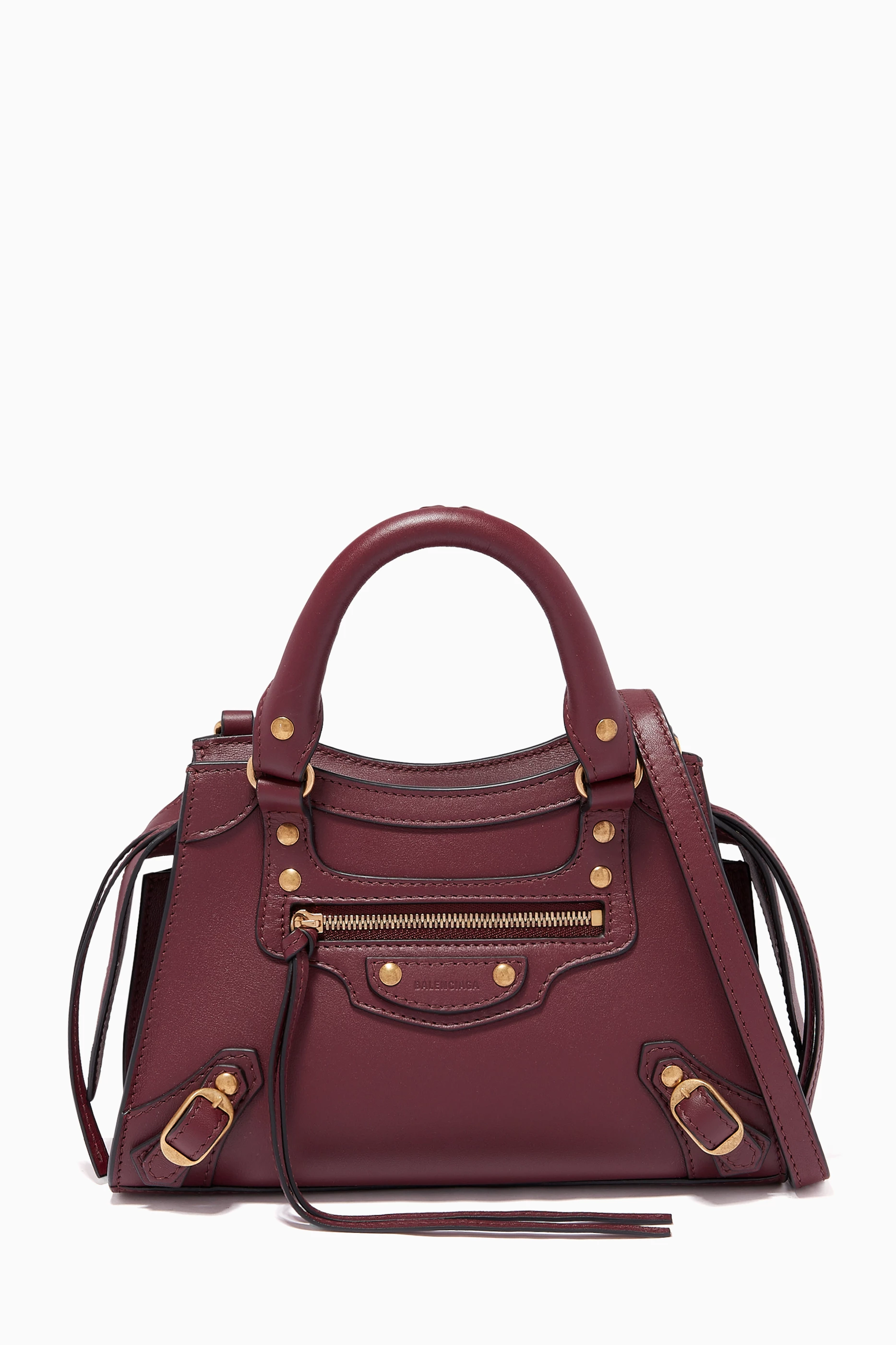 Balenciaga mini city burgundy deals