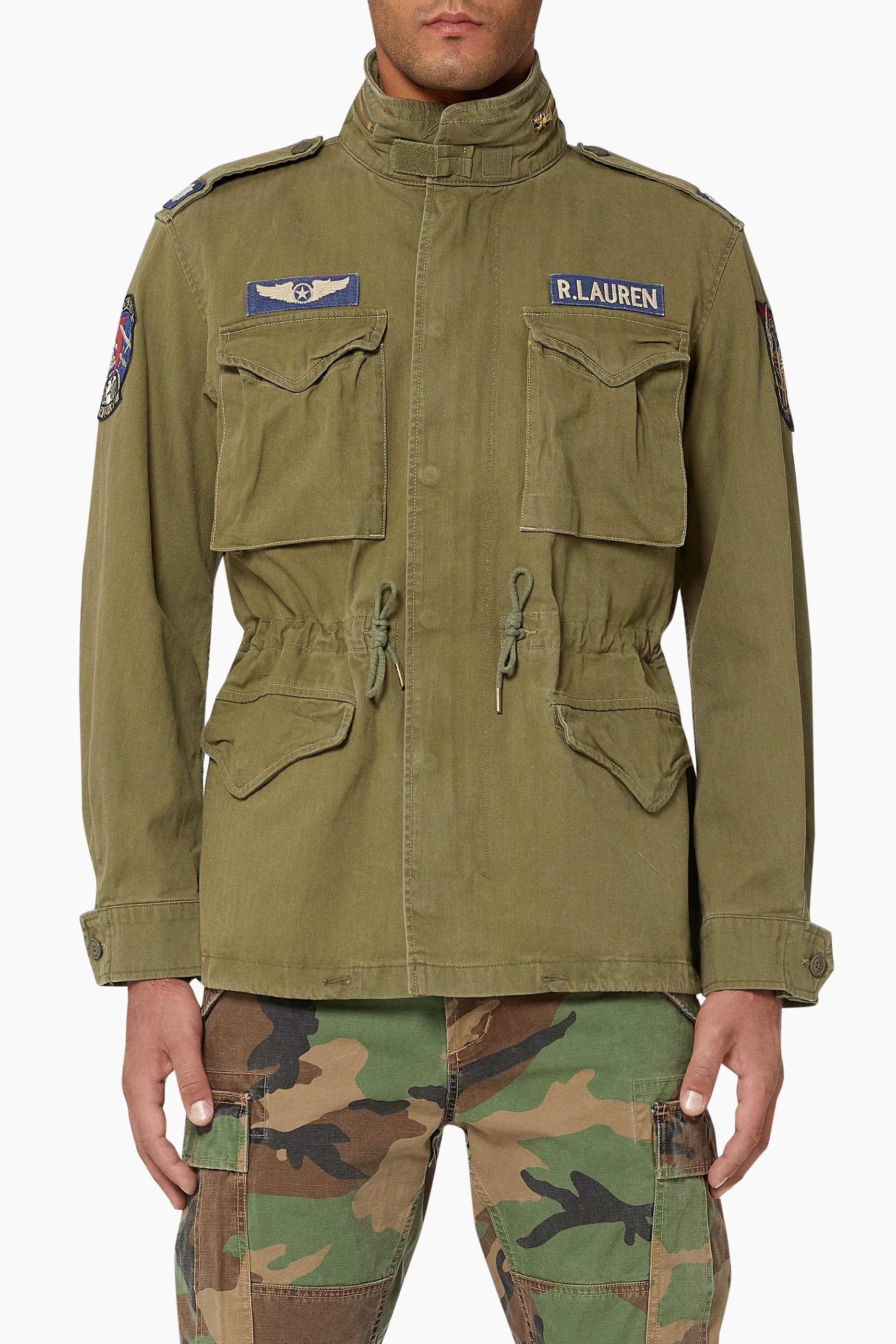 New Polo RALPH LAUREN Combat/Military/Field/Patches Cotton Twill