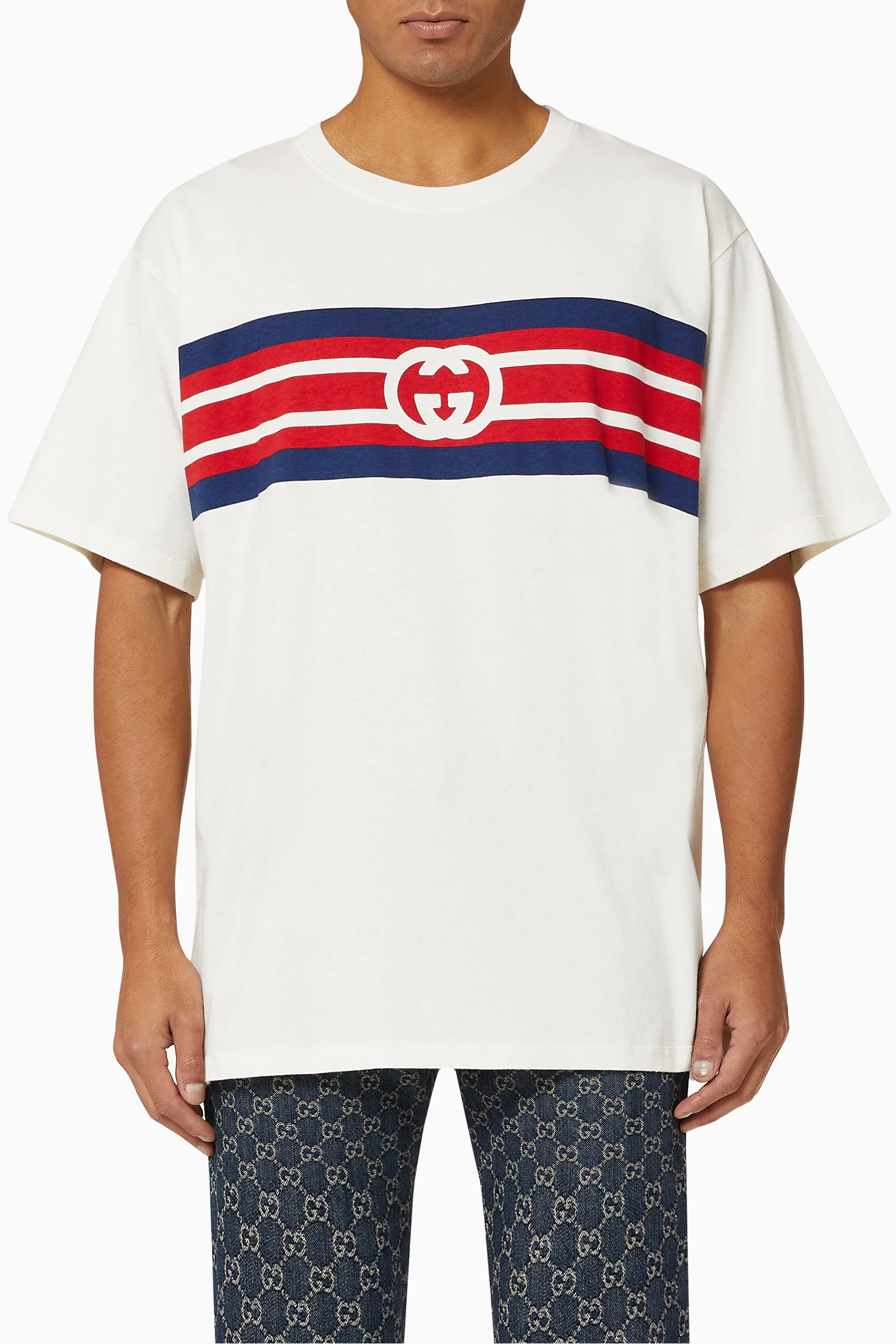 Gucci t shirt stripe sales