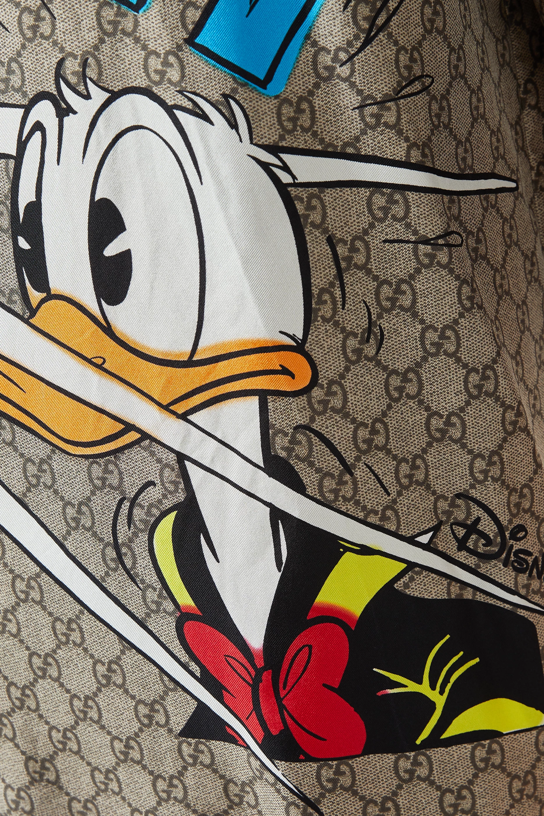 Gucci X Disney Donald Duck-print Silk Bowling Shirt for Men