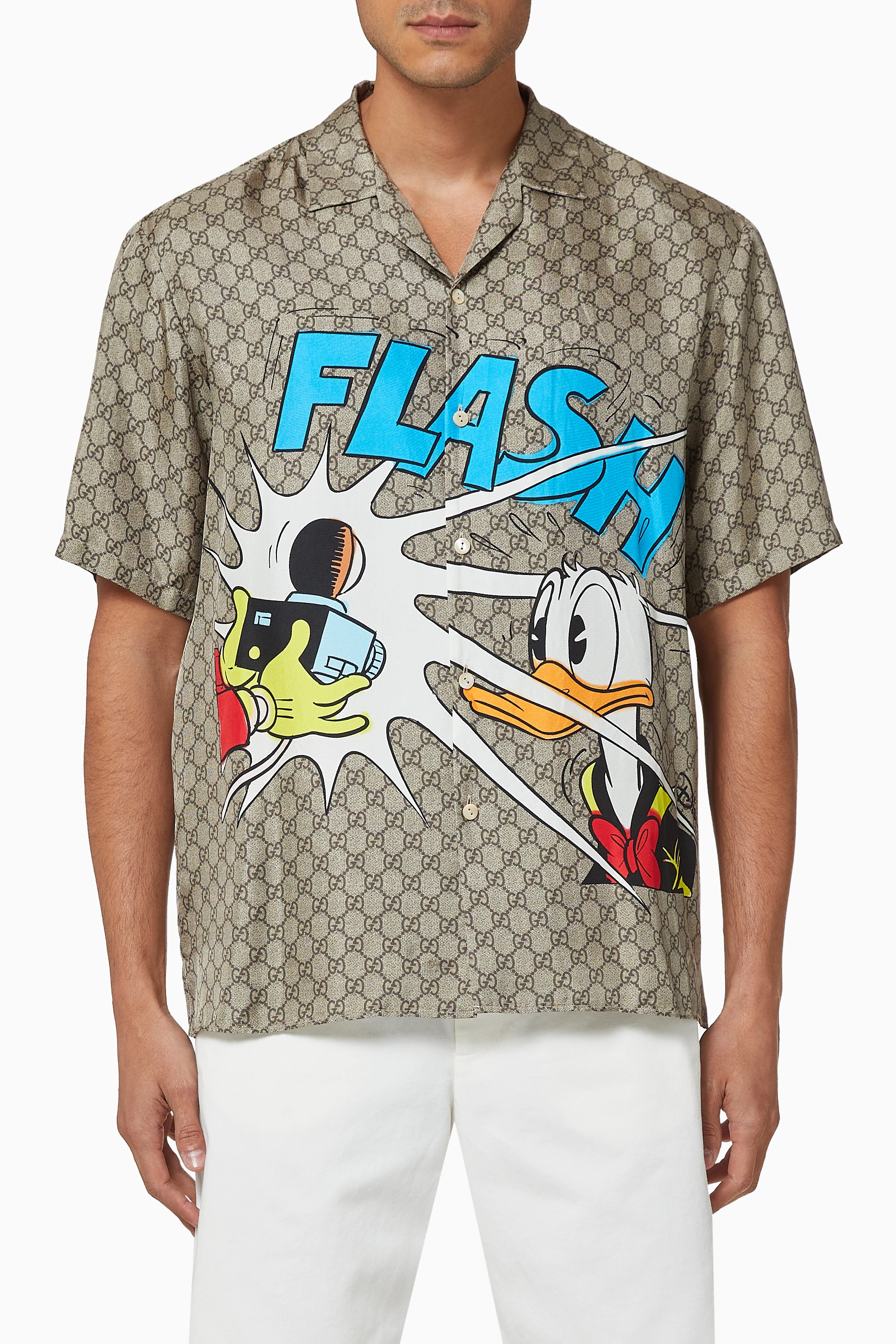 Gucci Grey Disney Edition Donald Duck 'Flash' T-Shirt for Men