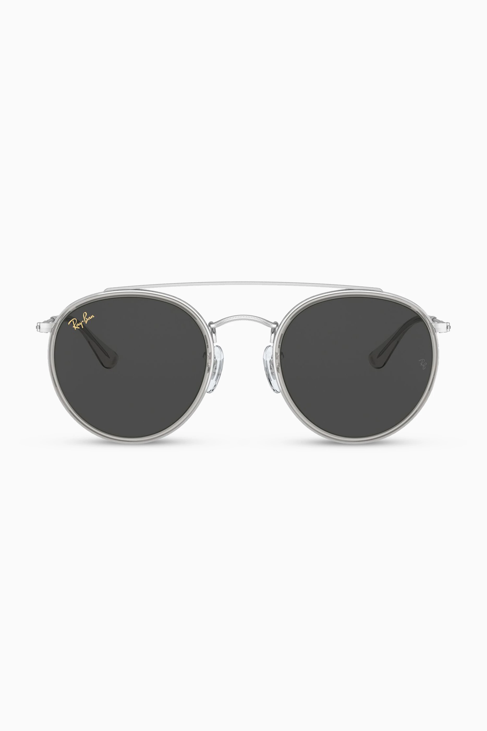 Ray ban round double bridge silver on sale