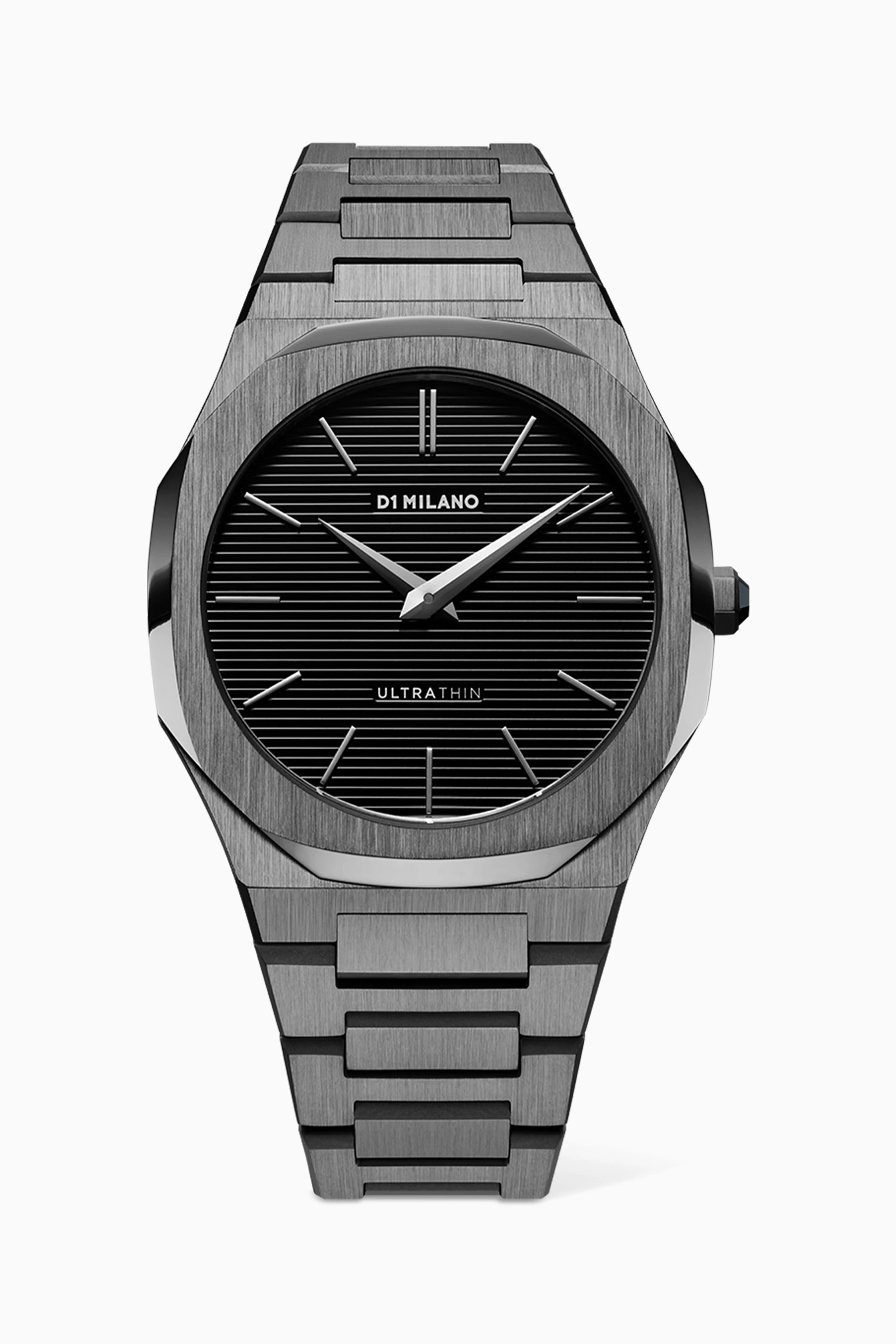 Buy D1 Milano Grey Ultra Thin Bracelet Gun Metal Watch 40mm for