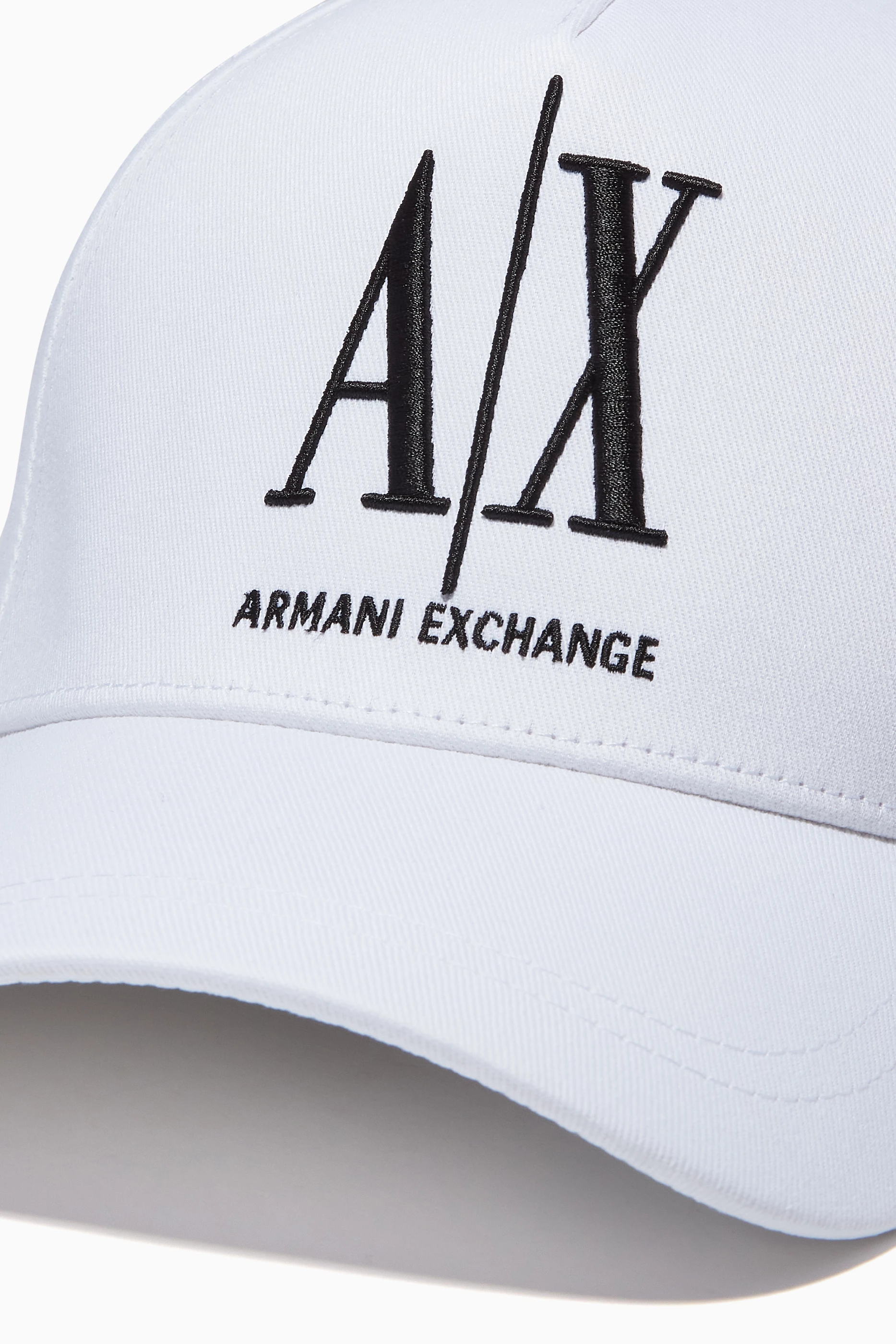 White armani hat discount