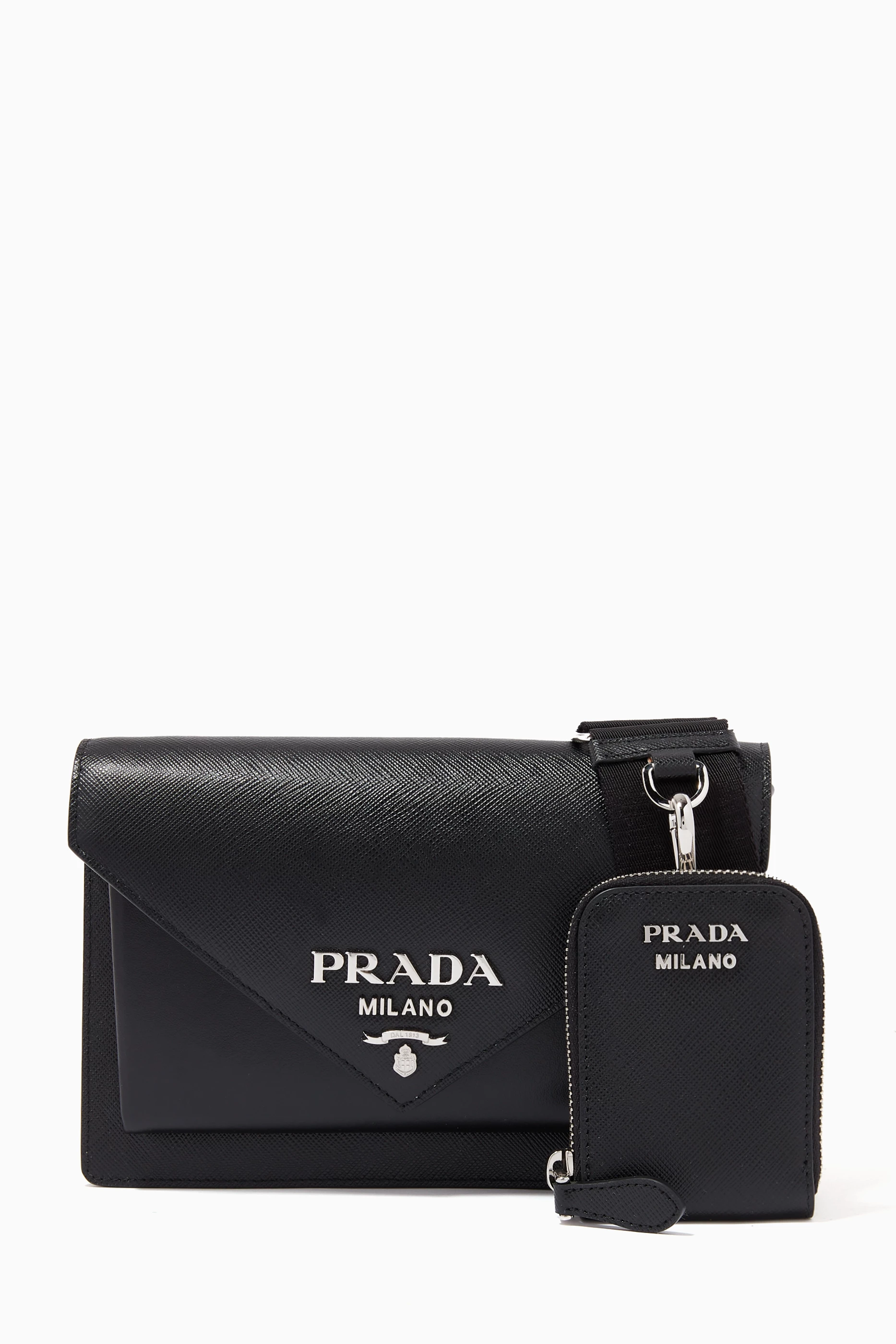 Buy Prada Black Mini Crossbody Bag in Saffiano Leather for Women