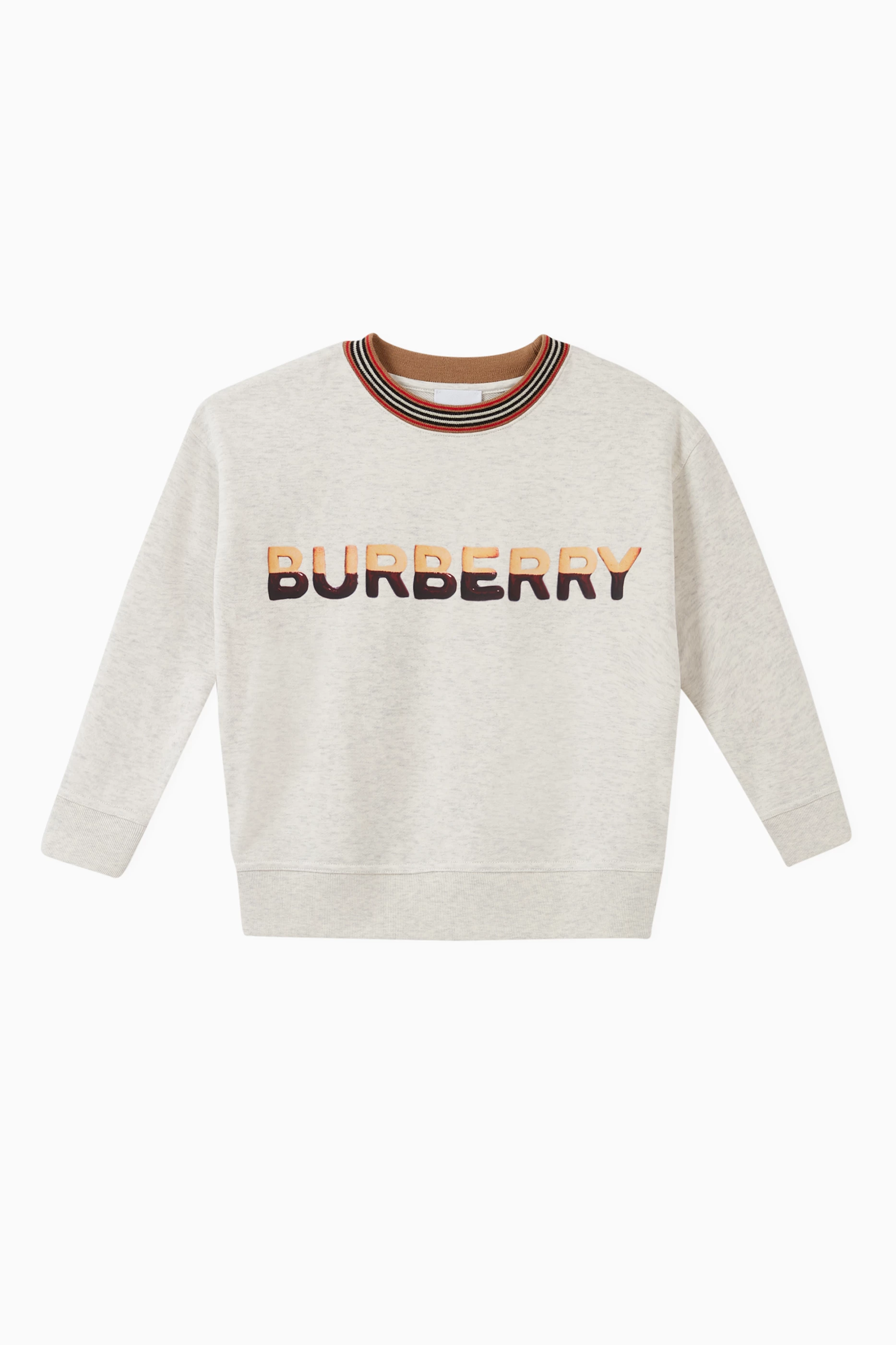 Buy Burberry White Confectionery Logo Cotton Sweatshirt for Boys