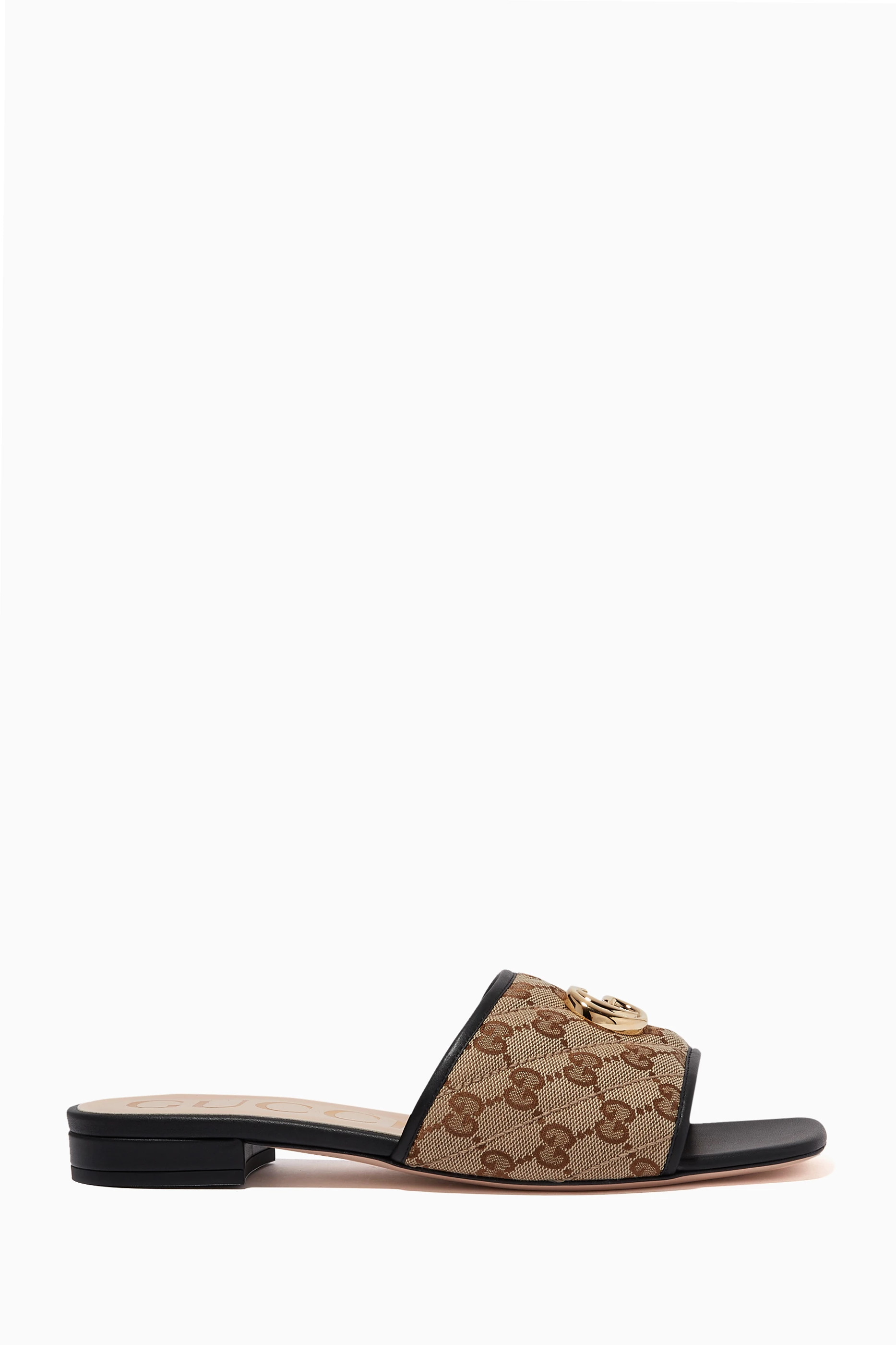 Gucci women's canvas slide cheap sandals