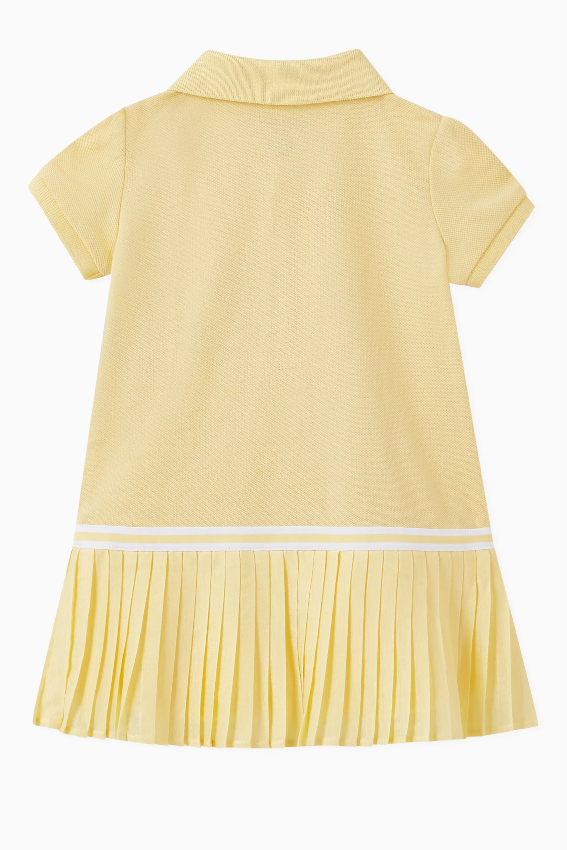 Buy Polo Ralph Lauren Yellow Pleated Polo Dress for Baby Girls in