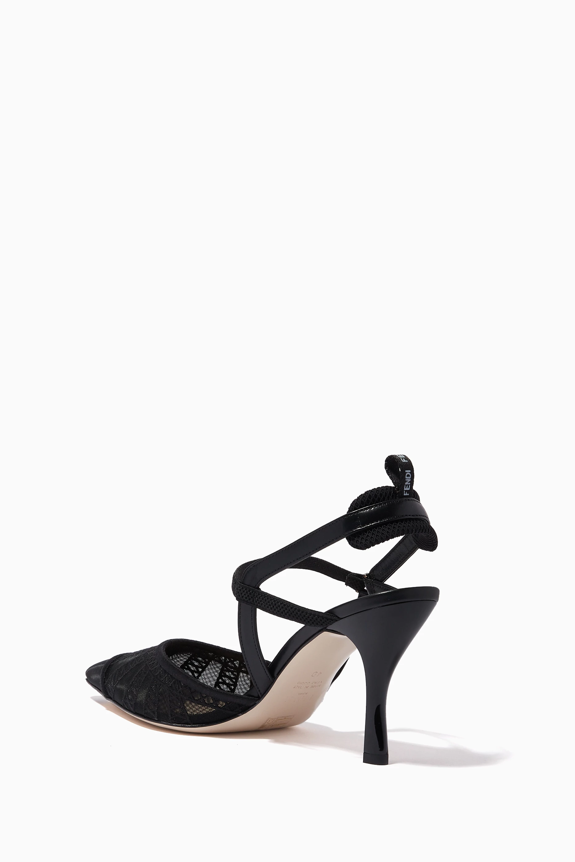 Fendi black heels best sale