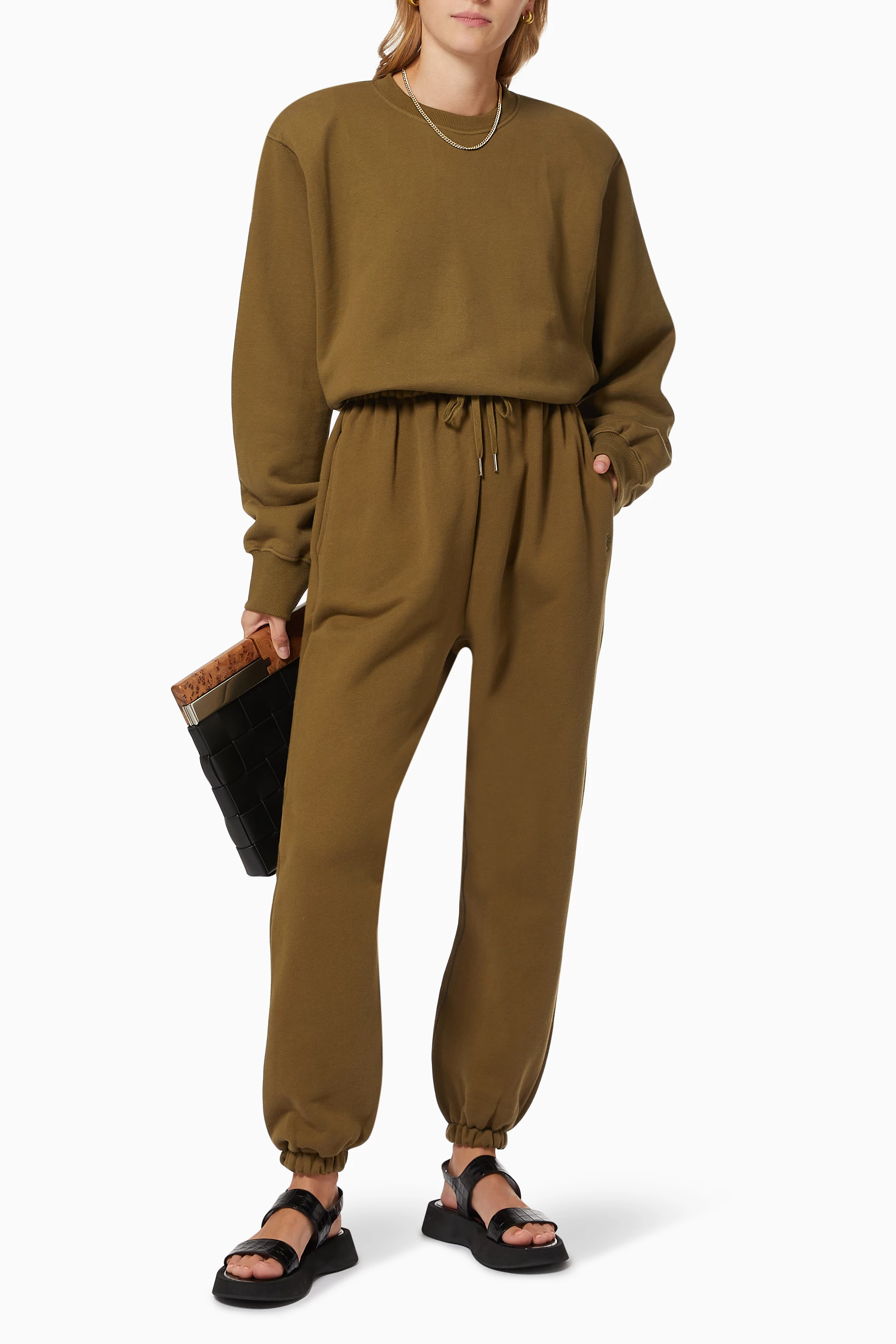 Vanessa padded shoulder sweatshirt shop