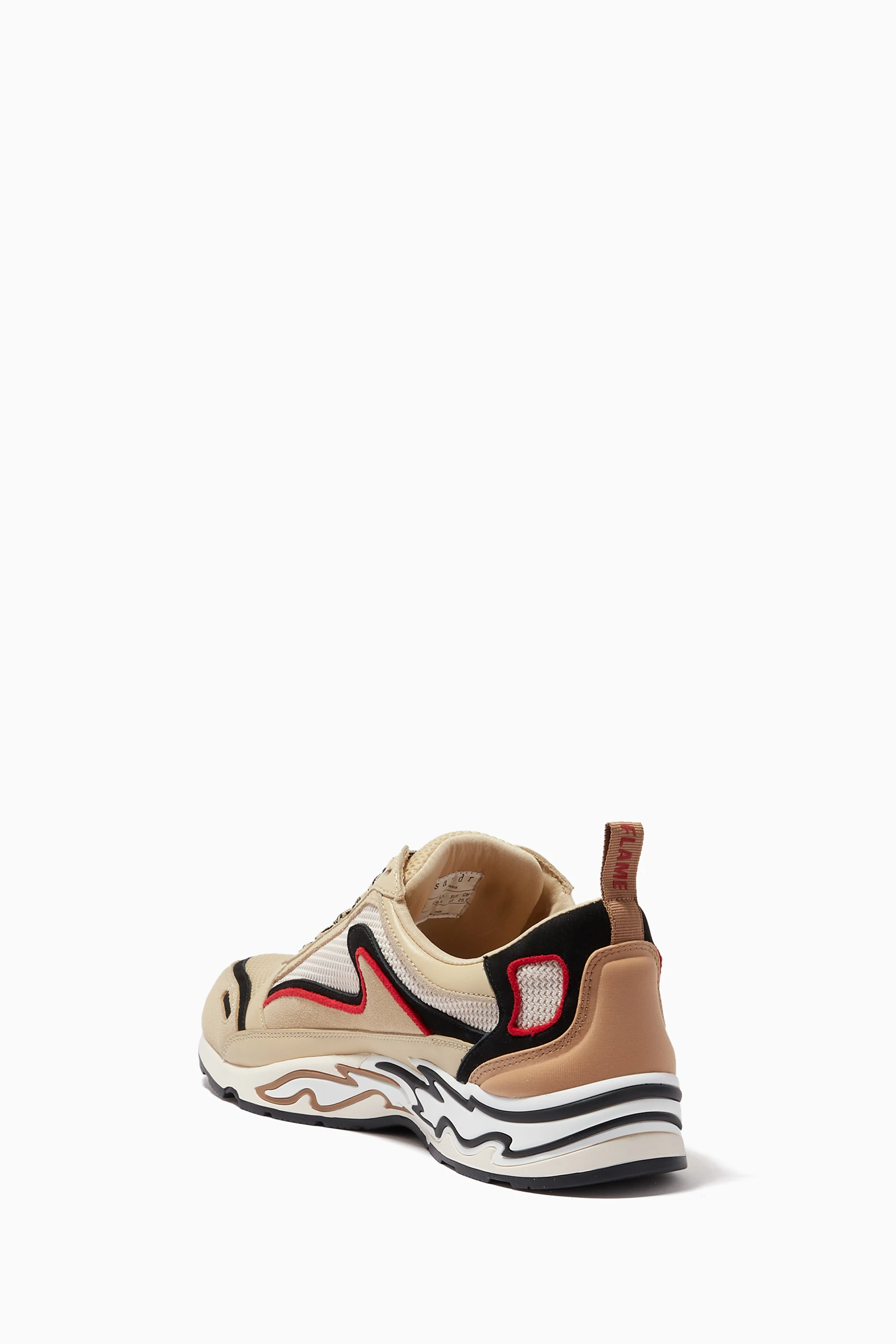 Buy SANDRO Neutral Flame Sneakers in Suede Mesh for Women in