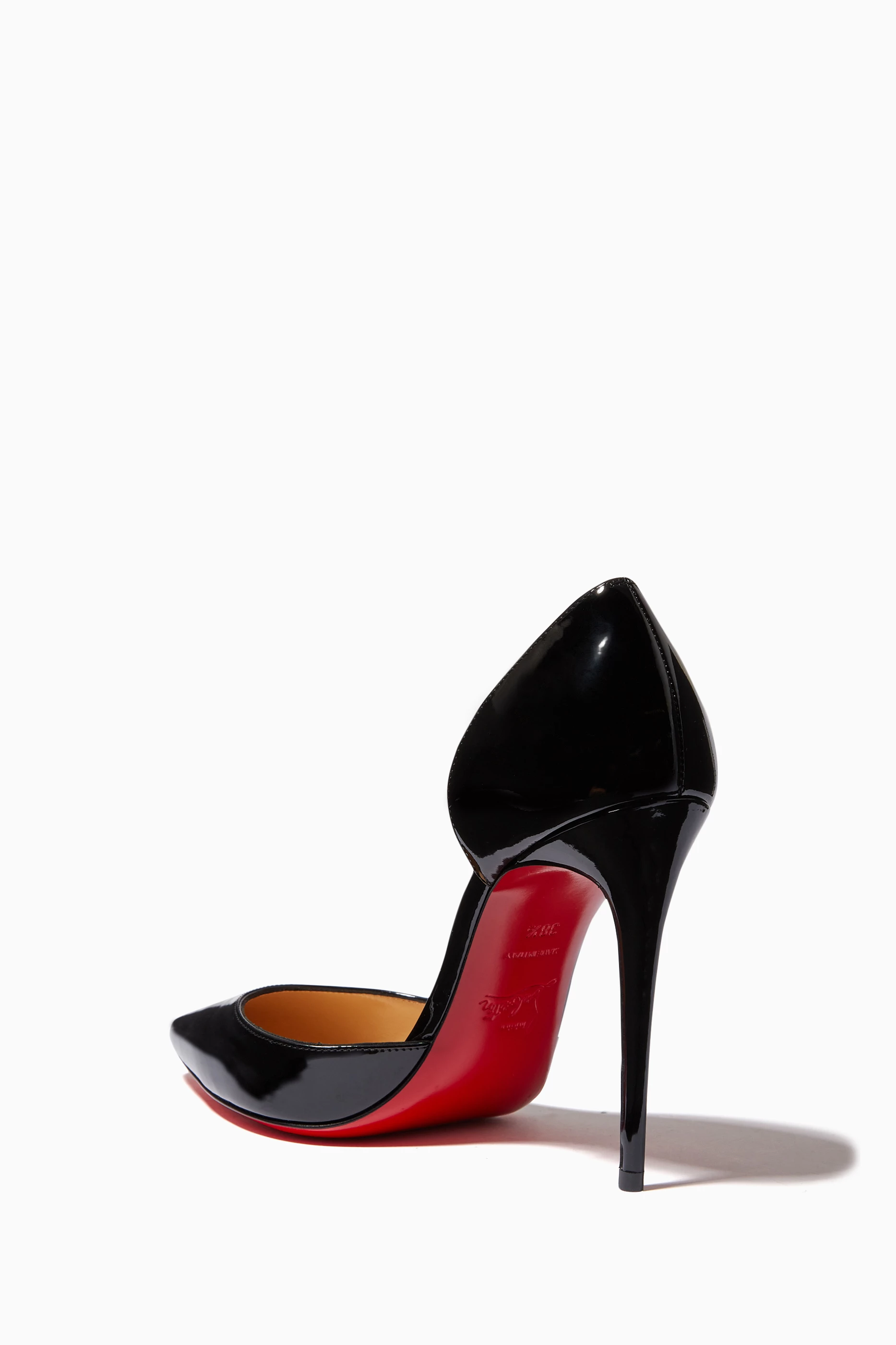 Buy Christian Louboutin Black Iriza 100 Pumps in Patent Leather