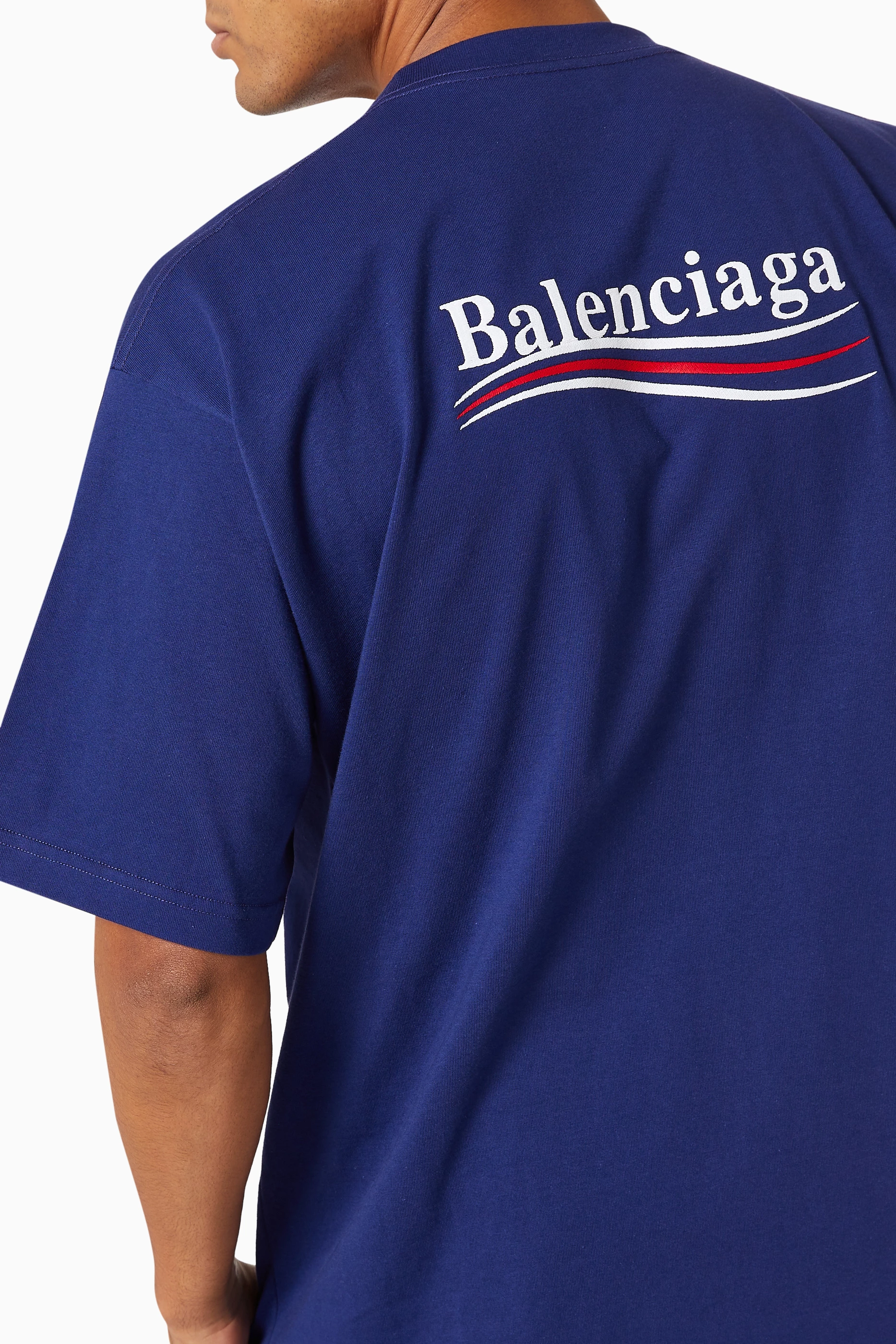 Balenciaga campaign tee blue sales