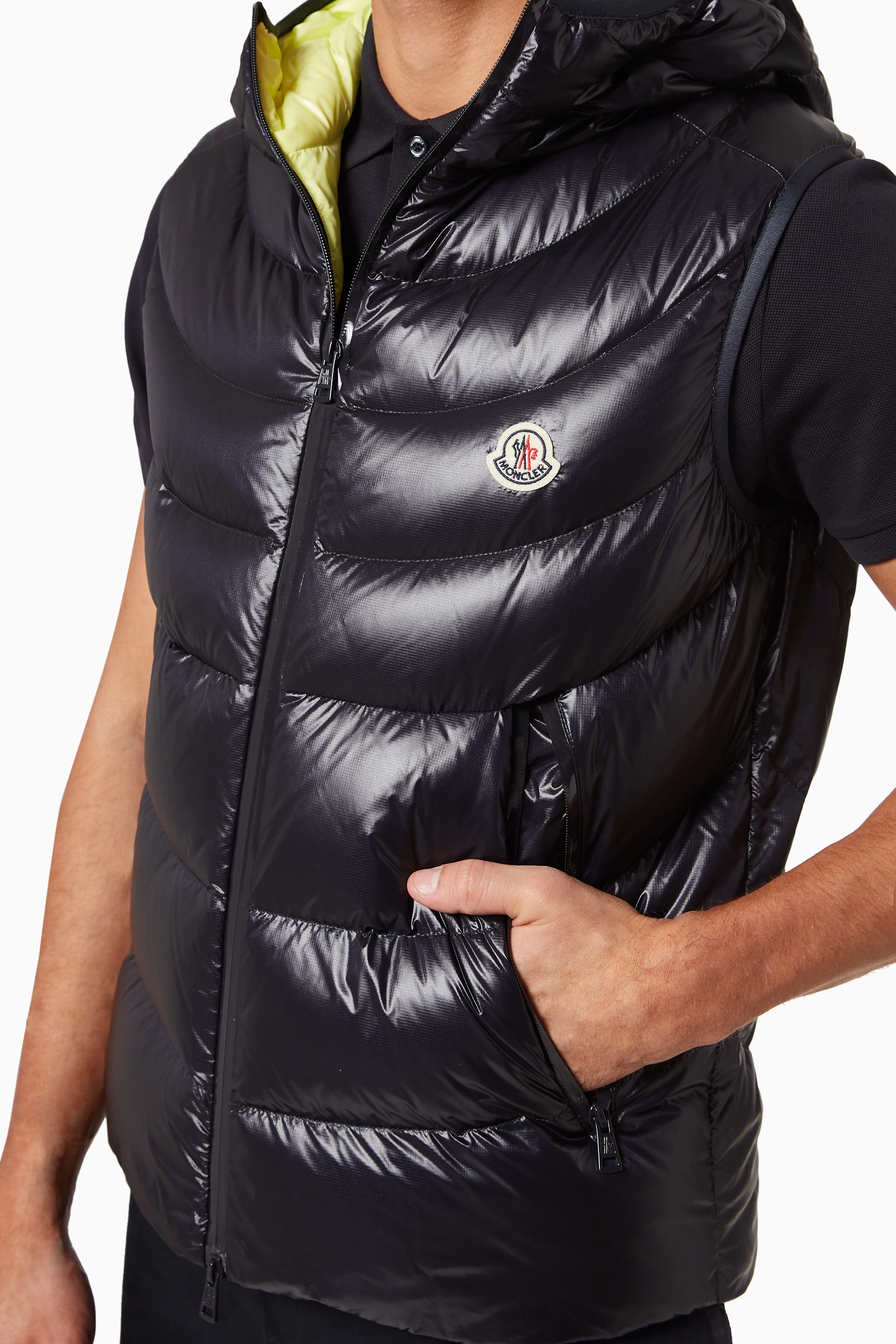 Buy Moncler Blue Demy Gilet in Micro Ripstop Nylon for Men in