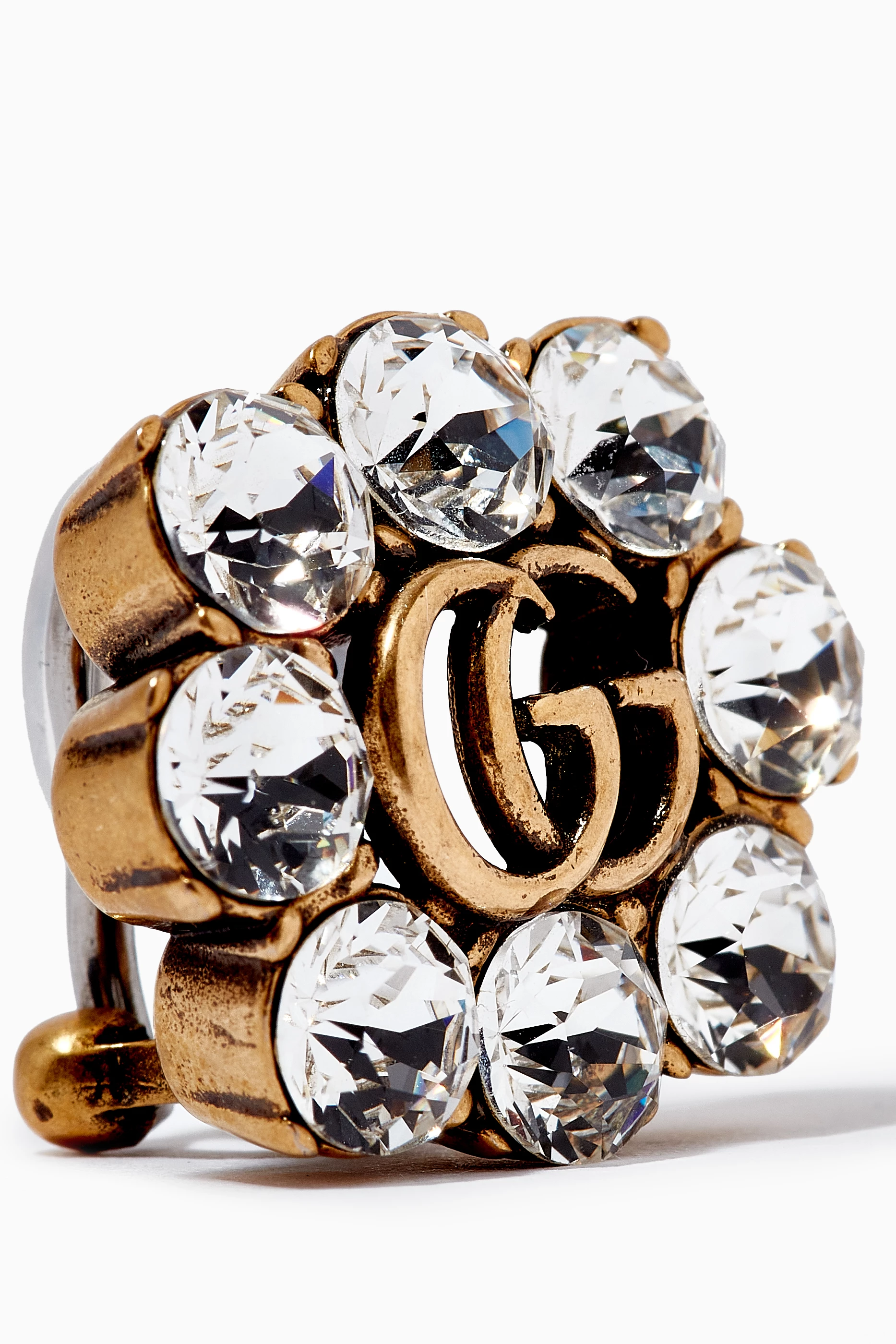 Gucci crystal sales double g ring
