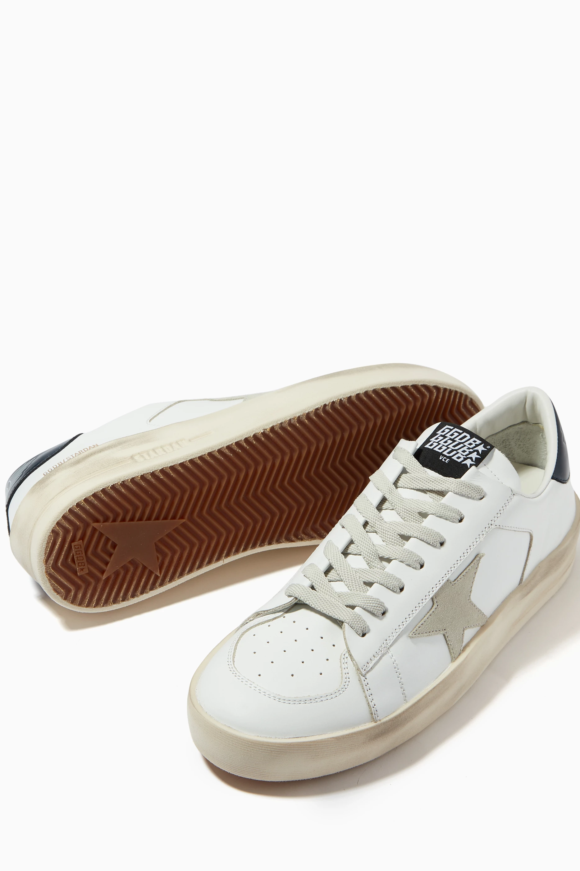 Buy GOLDEN GOOSE White Stardan Sneakers in Leather for Men in Saudi | Ounass