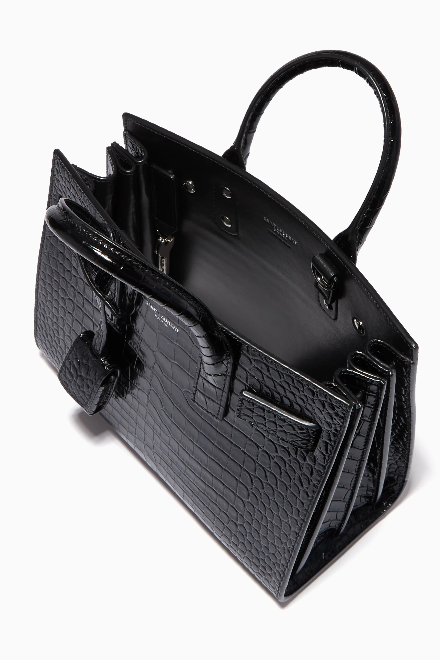 Classic sac de jour baby in embossed crocodile shiny leather sale