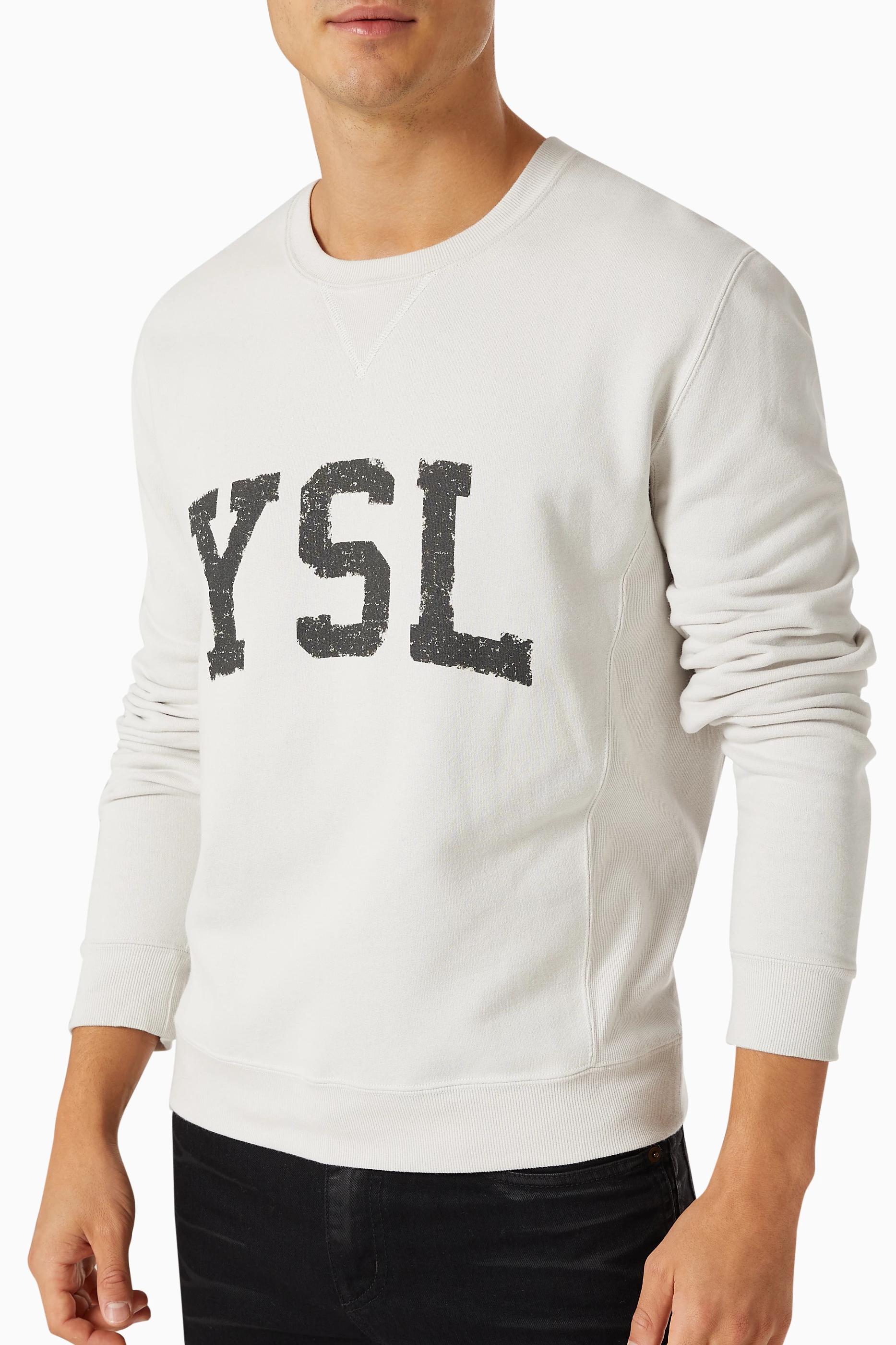 Ysl hot sale white sweater