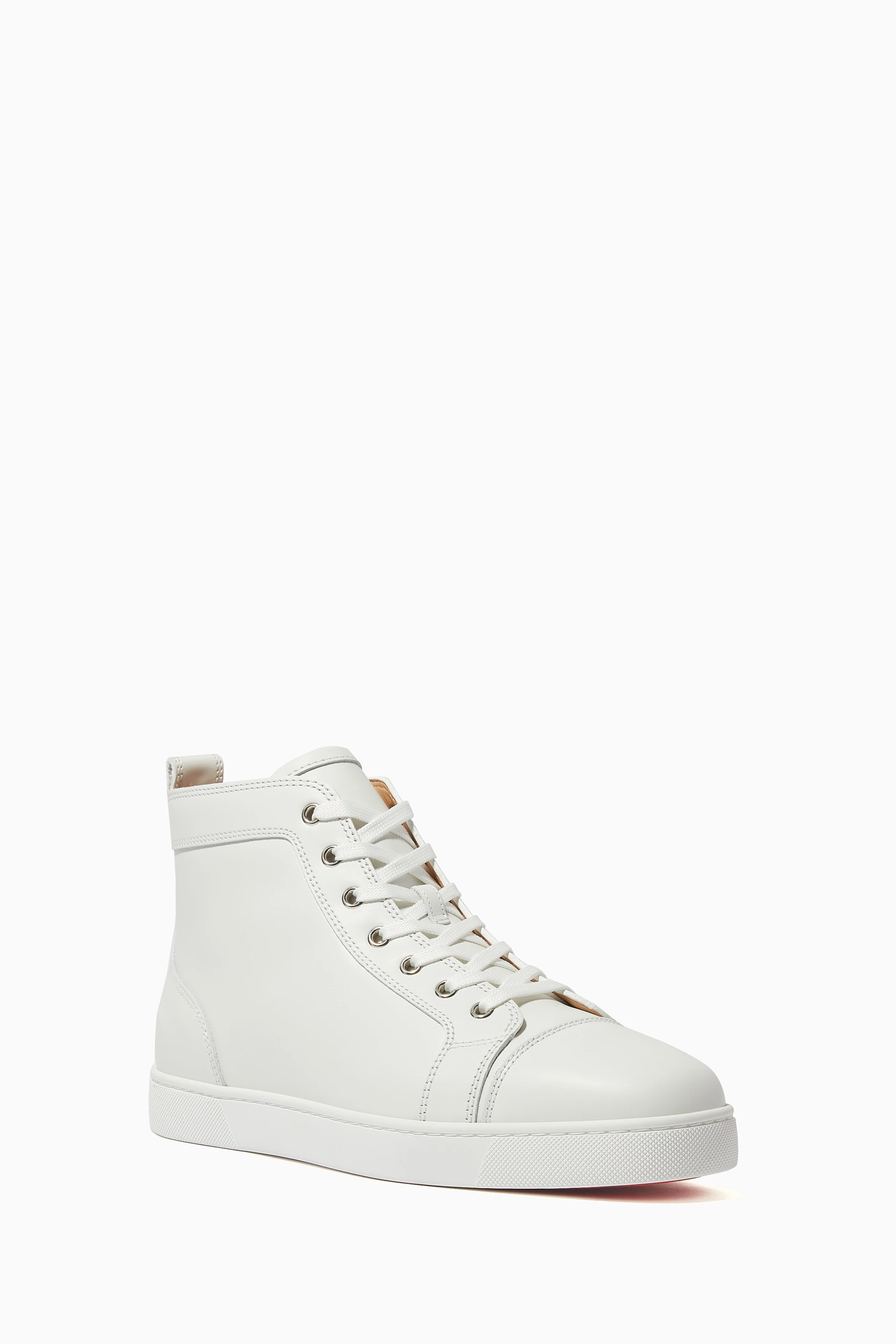 Louboutin white sales high top