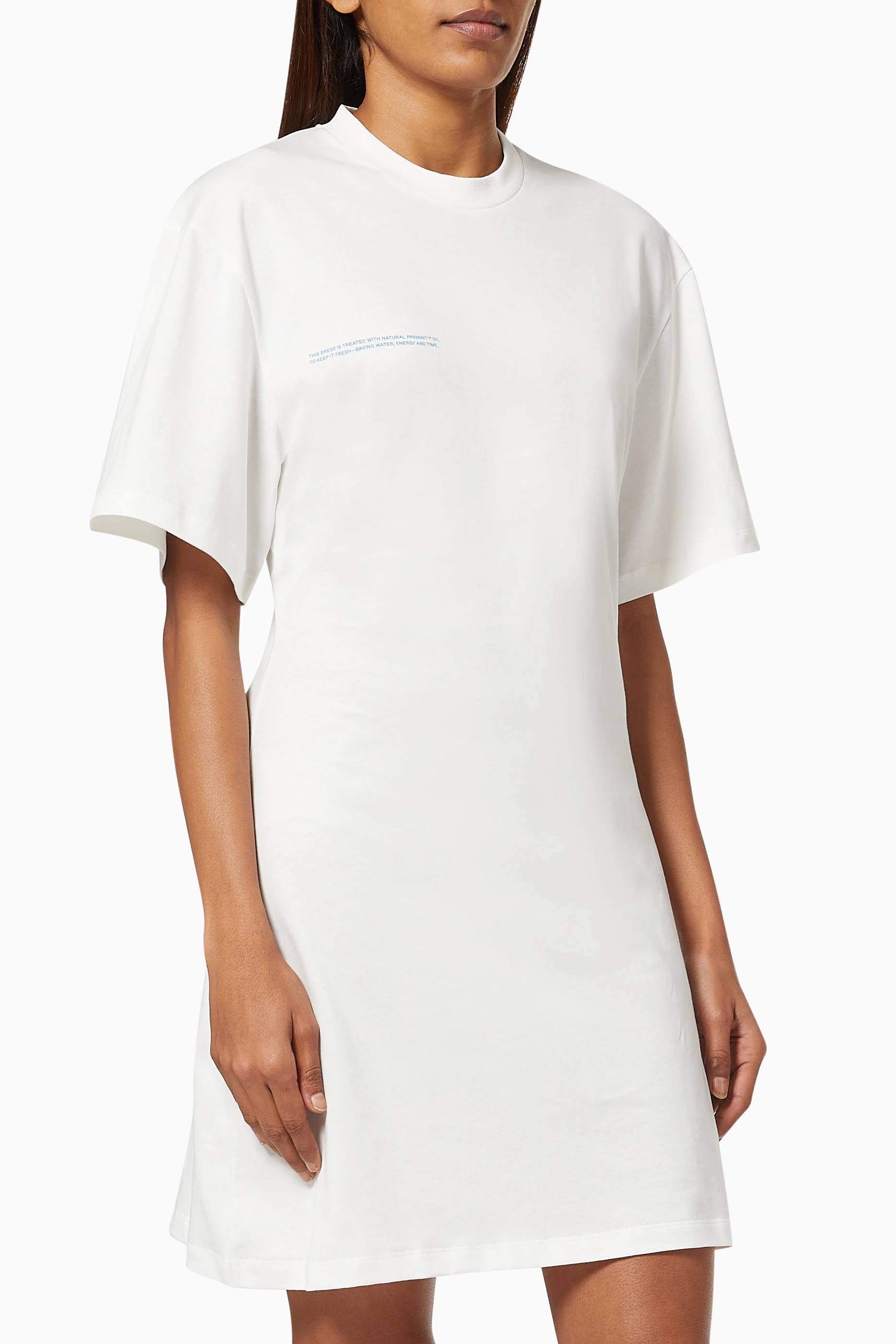 Buy PANGAIA Neutral Lightweight Organic Cotton T shirt Dress for