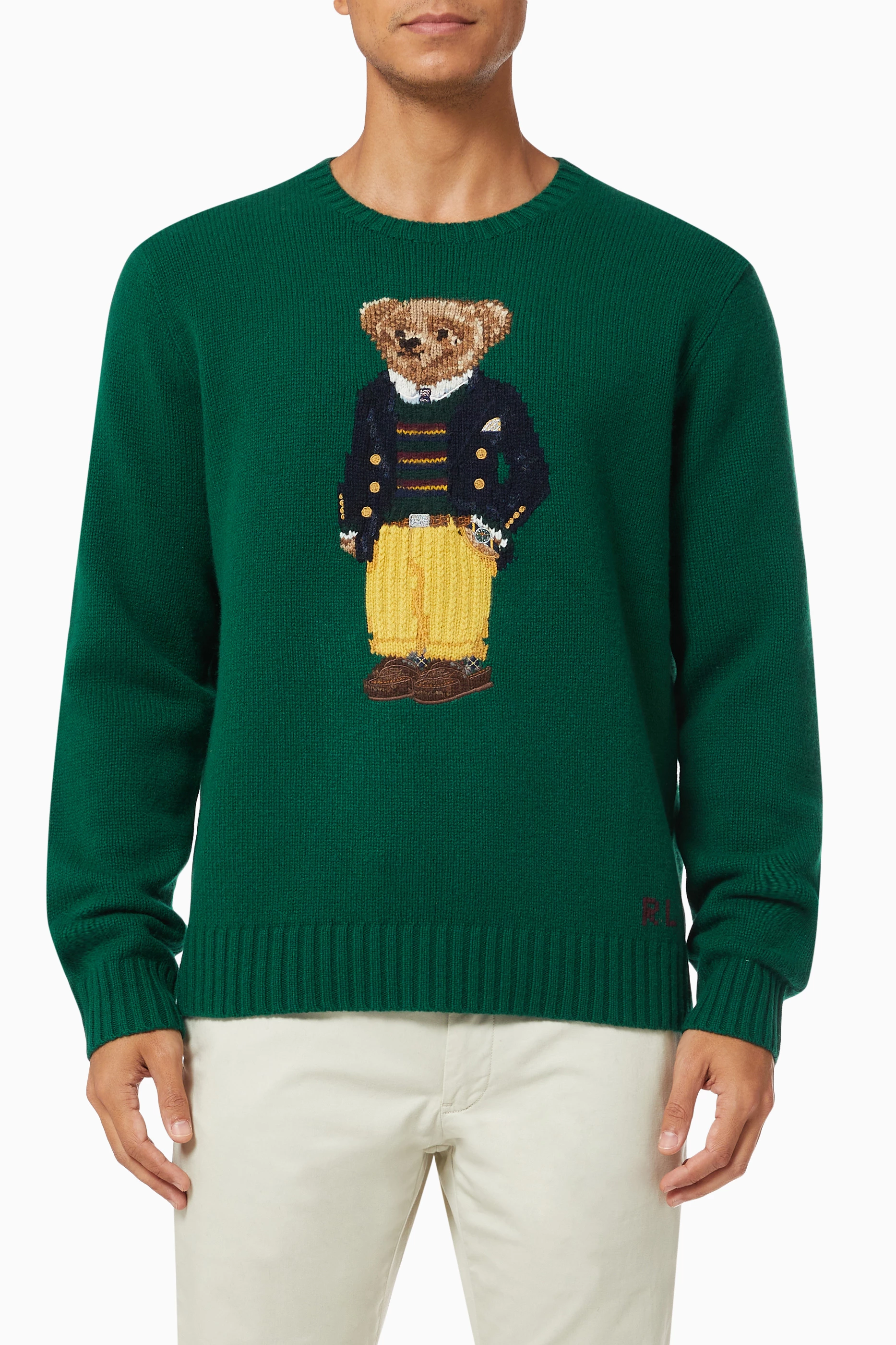 Polo bear on sale sweater green
