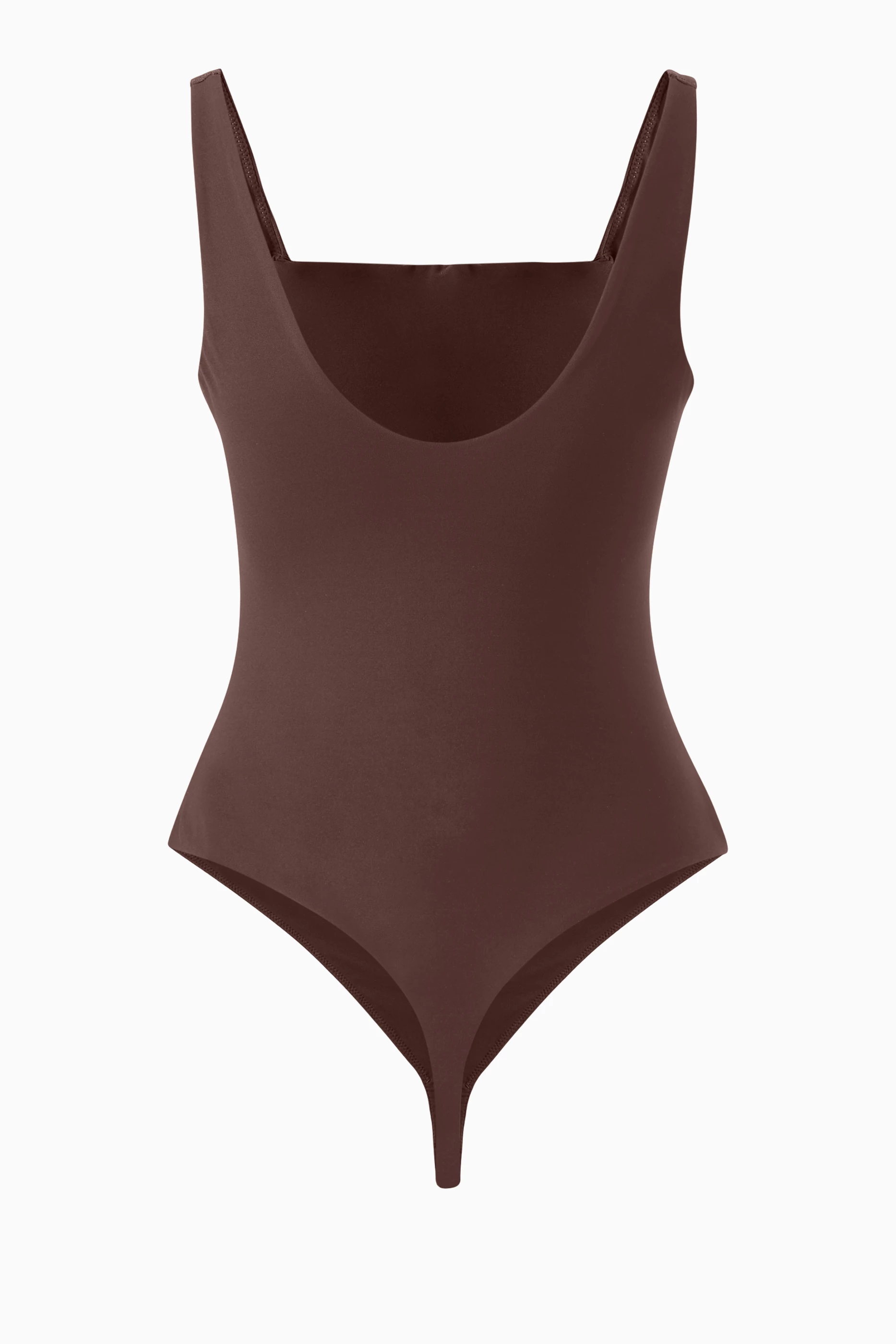 Buy SKIMS Brown Fits Everybody Square Neck Bodysuit for Women in