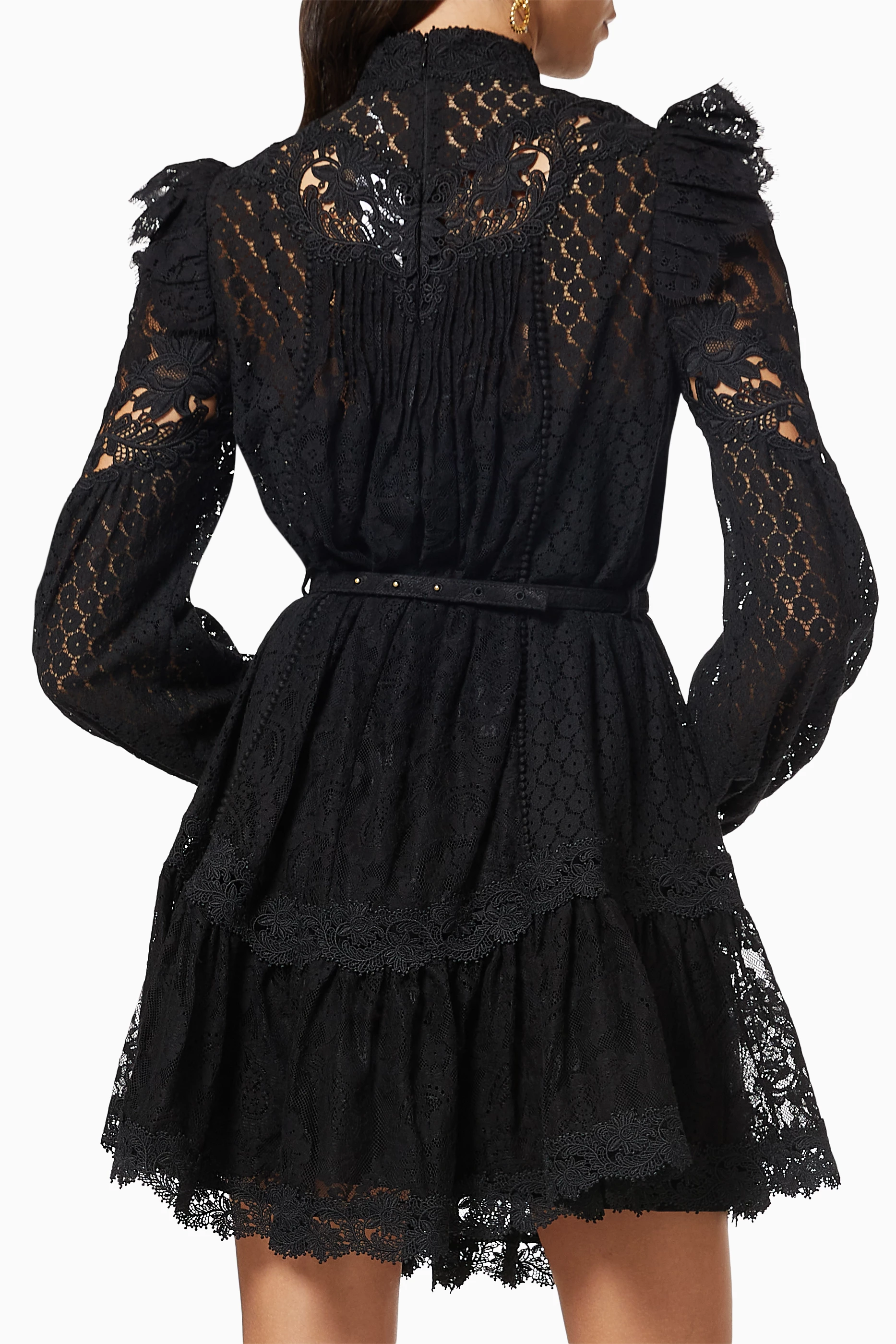 Zimmermann black long sleeve hot sale dress