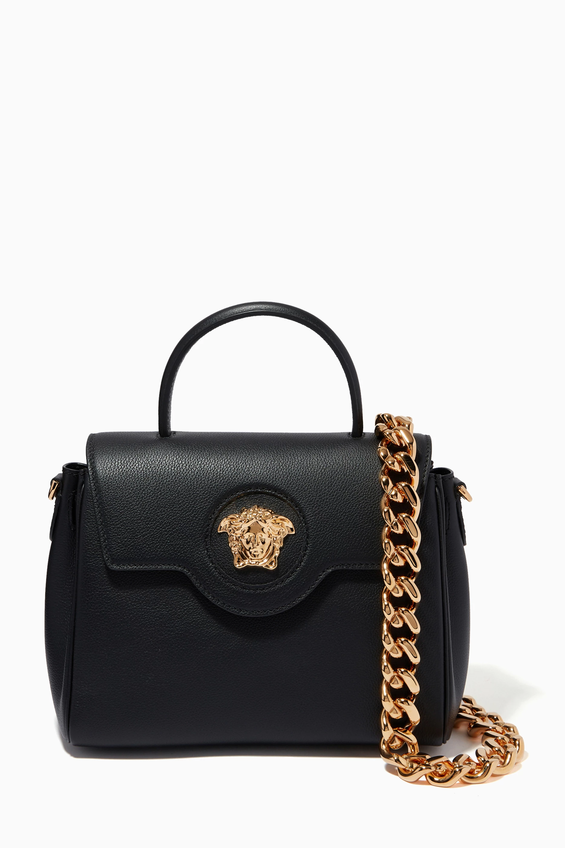 Buy Versace Multicolour La Medusa Medium Handbag in Leather for